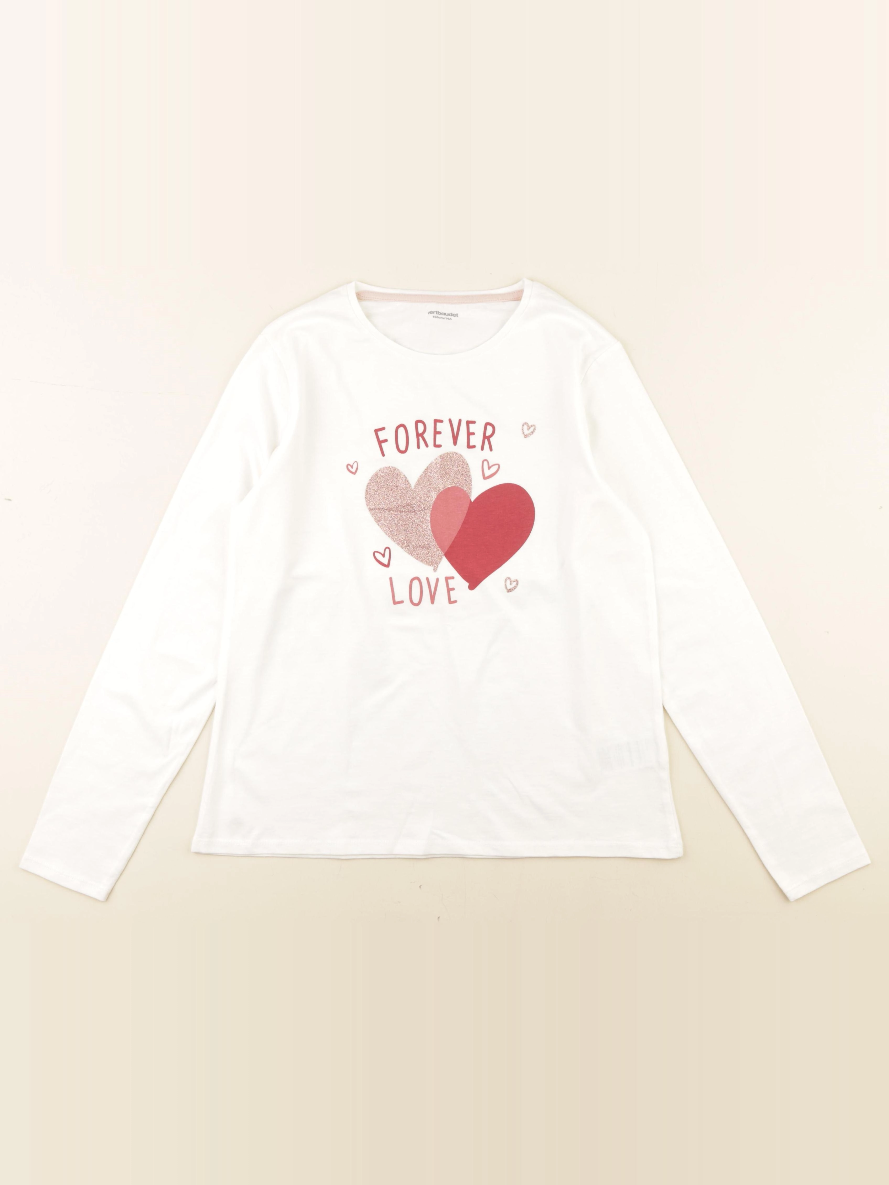 Vertbaudet - tee-shirt blanc - 14 ans