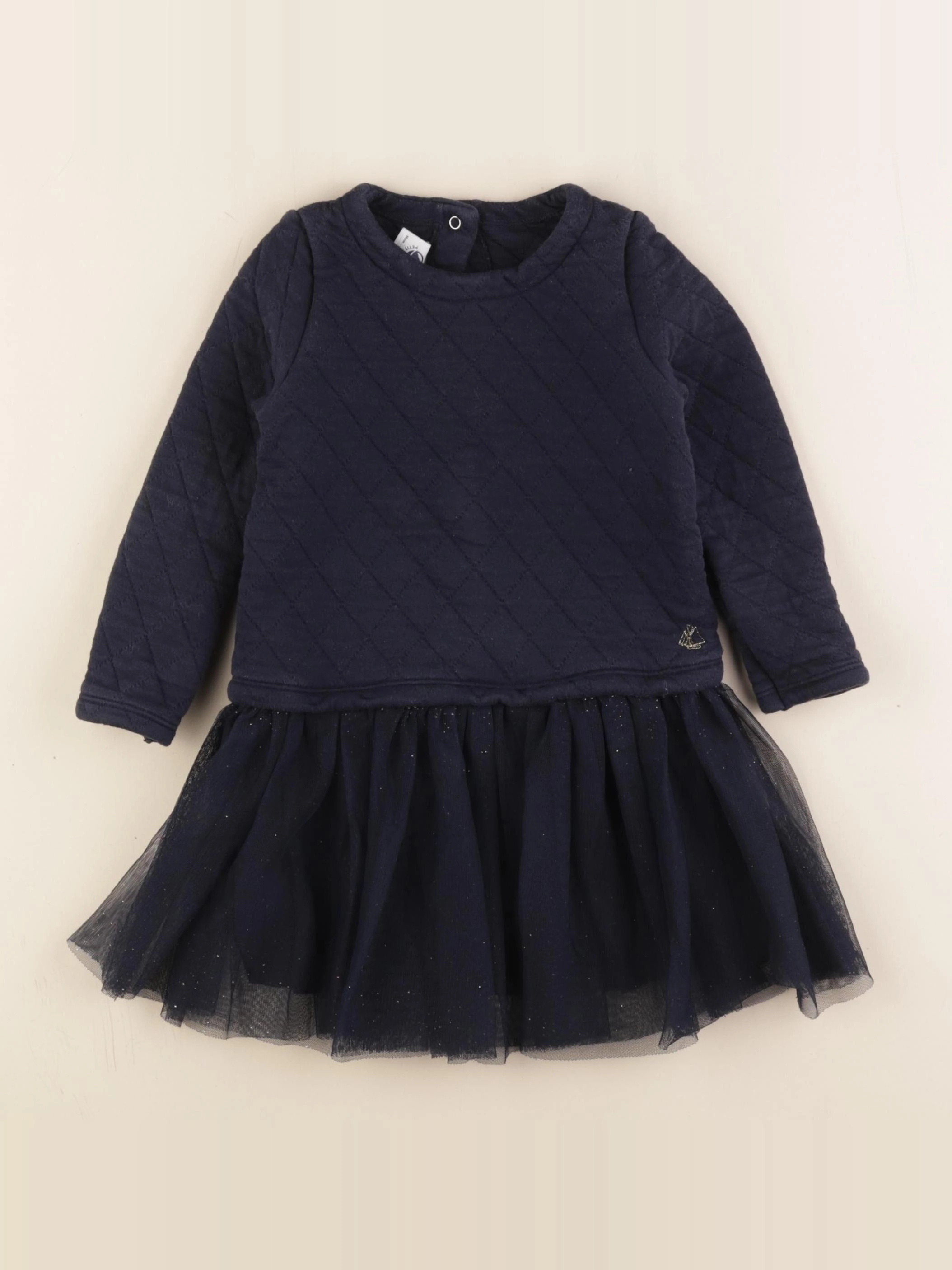 Petit Bateau - robe bleu - 36 mois