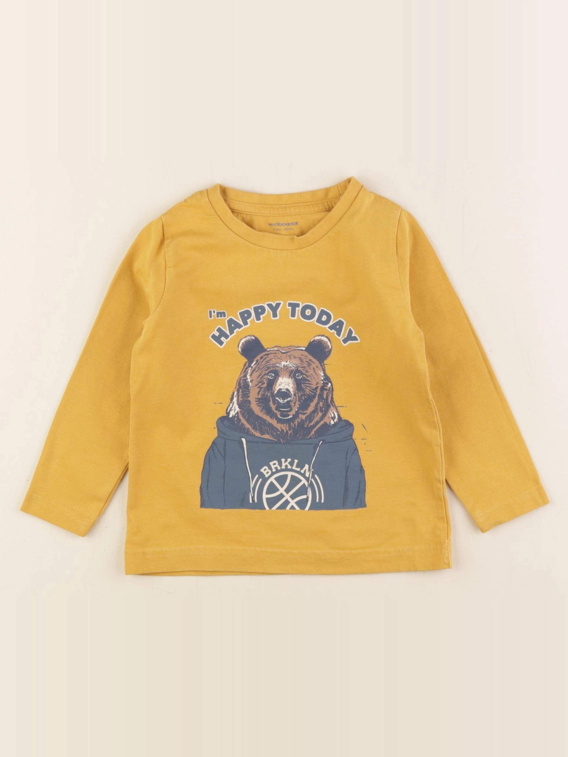 Vertbaudet - tee-shirt jaune - 2 ans