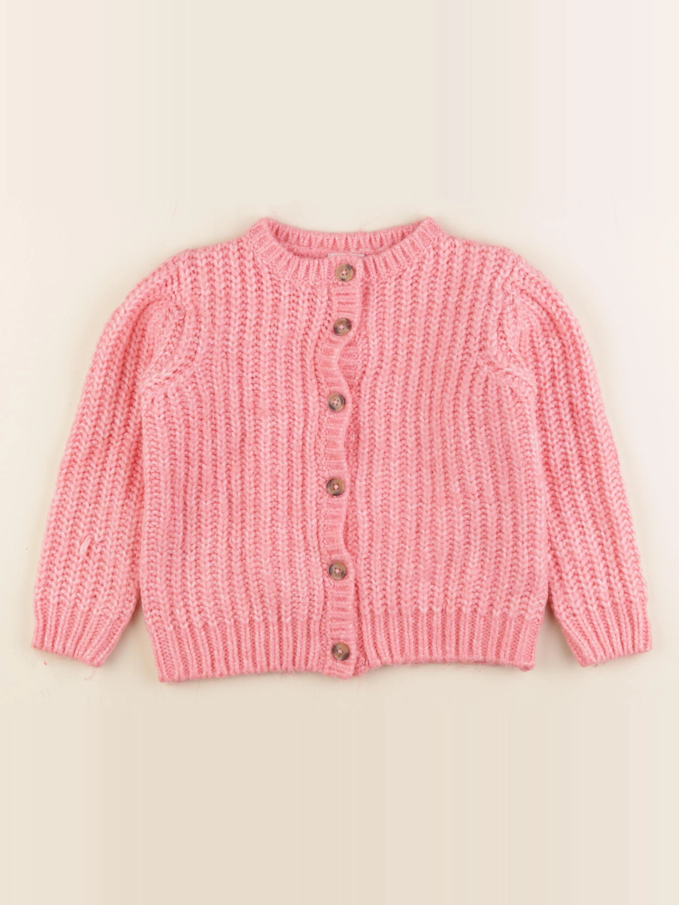 Vertbaudet - gilet rose - 6 ans