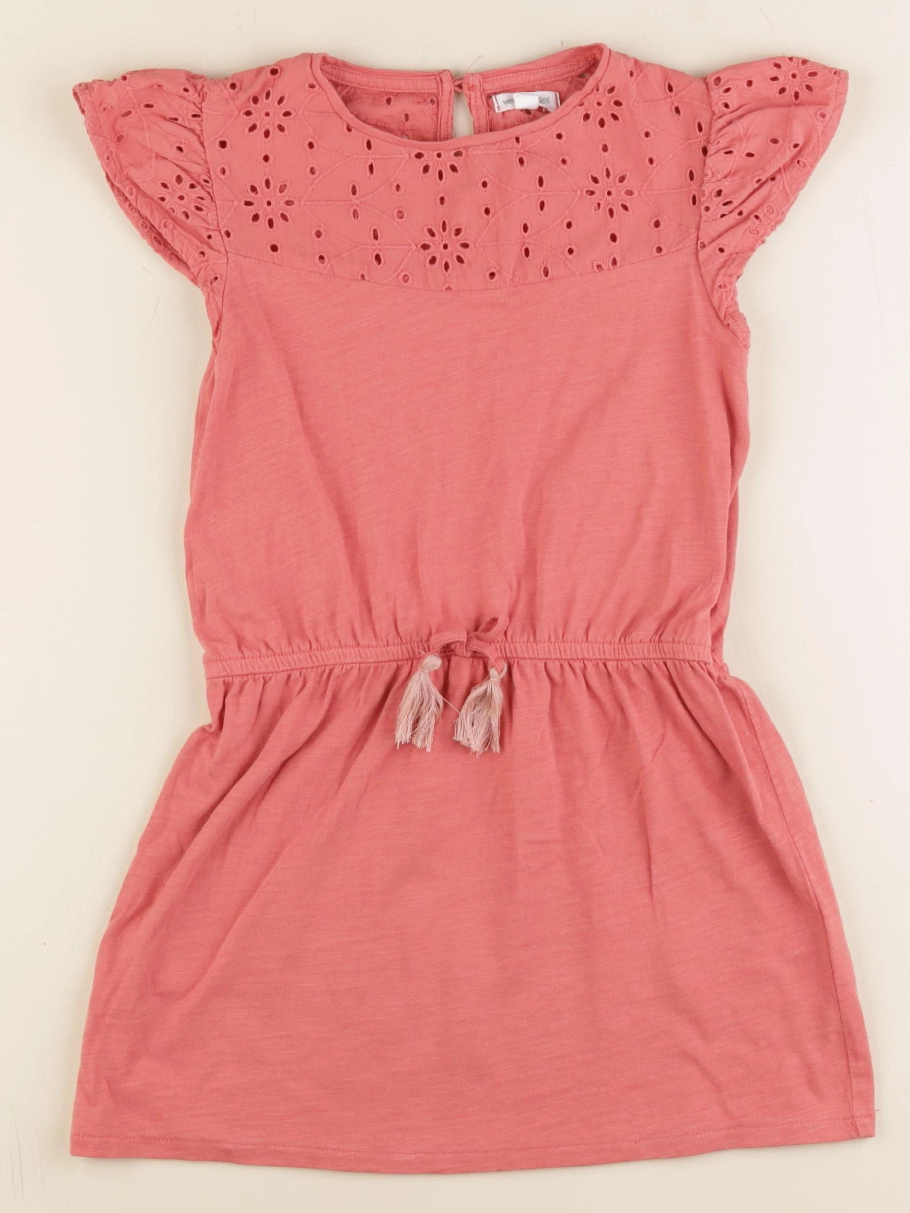 Vertbaudet - robe rose - 7 ans