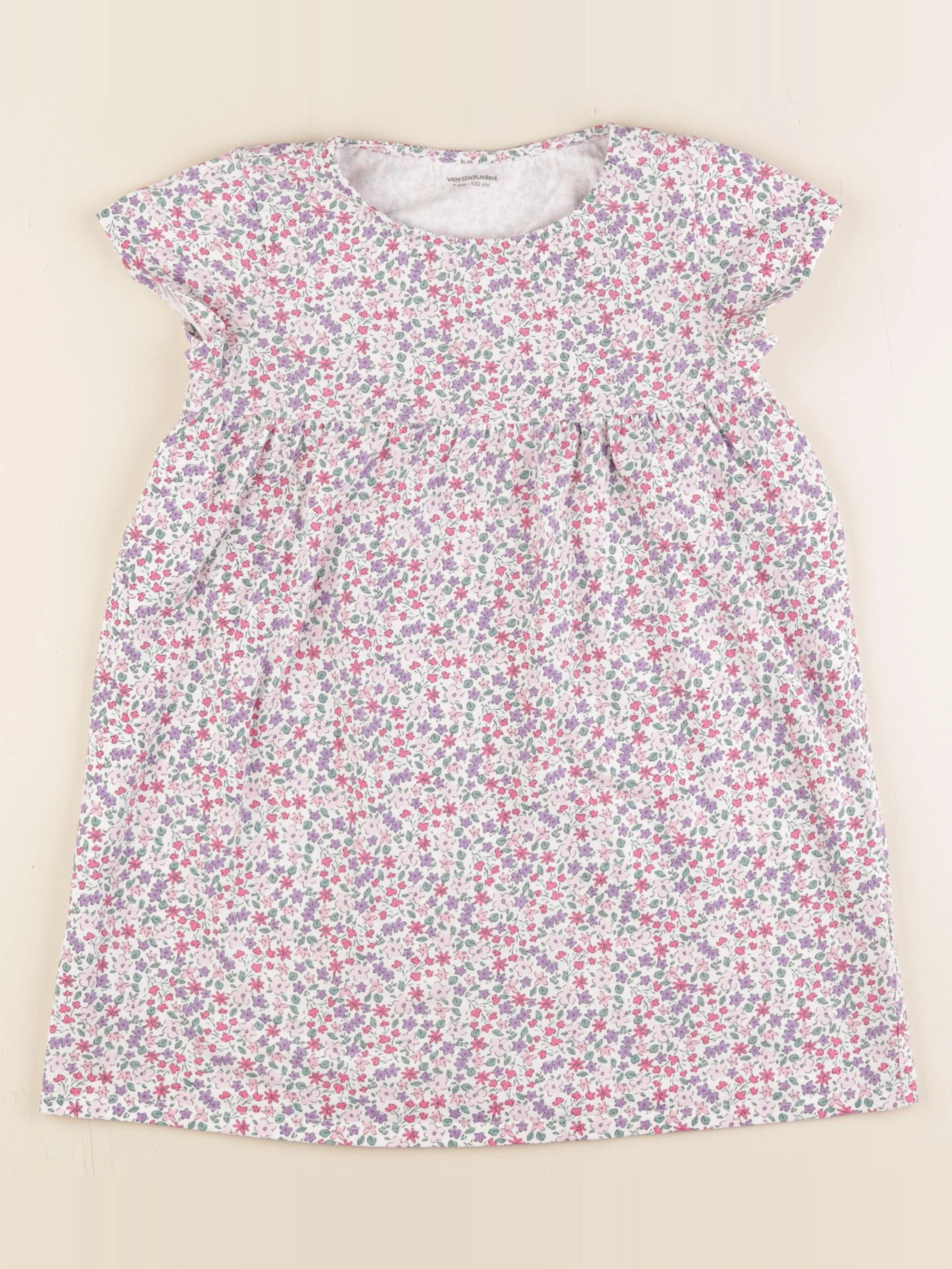 Vertbaudet - robe multicolore - 7 ans