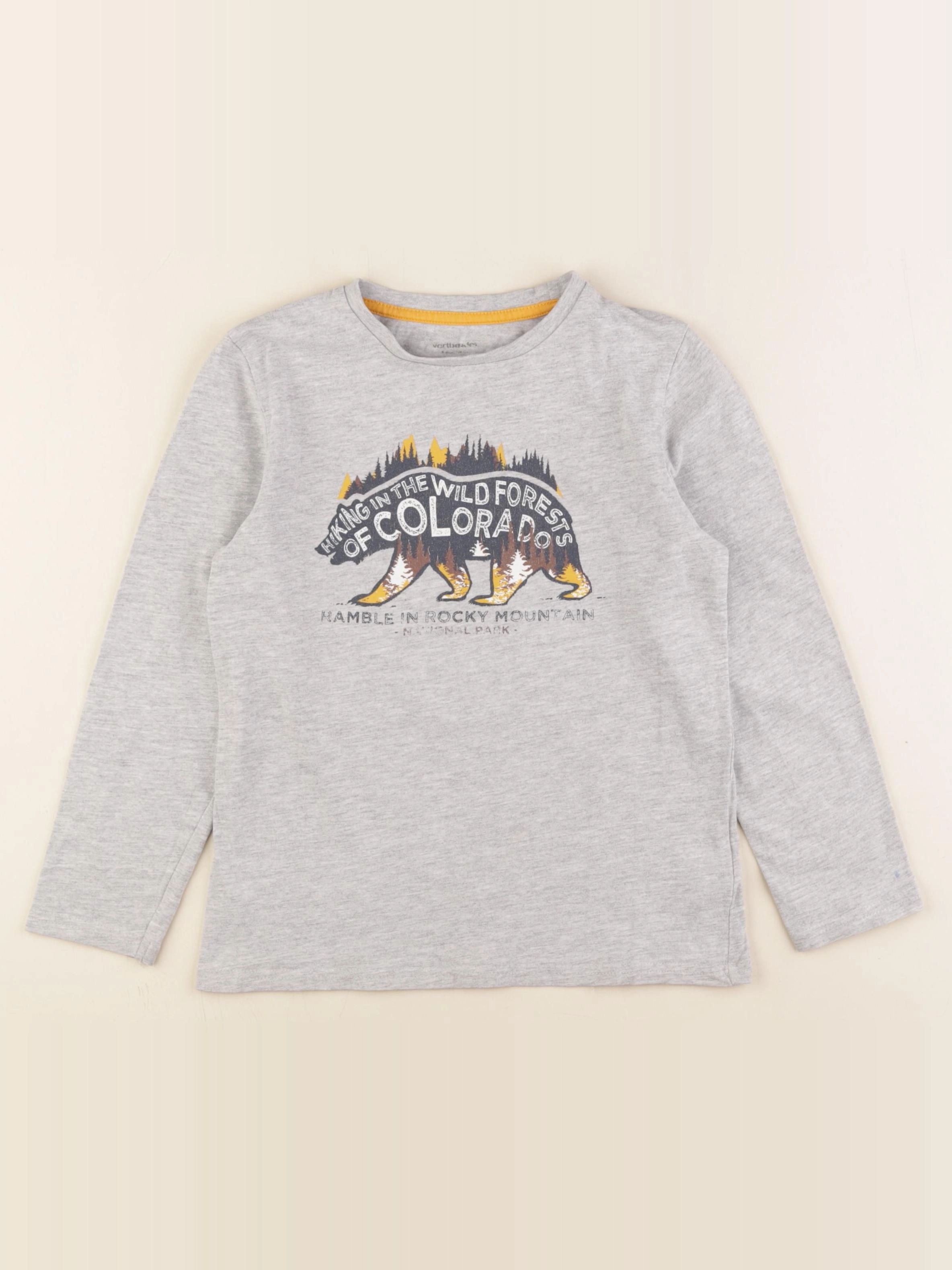 Vertbaudet - tee-shirt gris - 8 ans