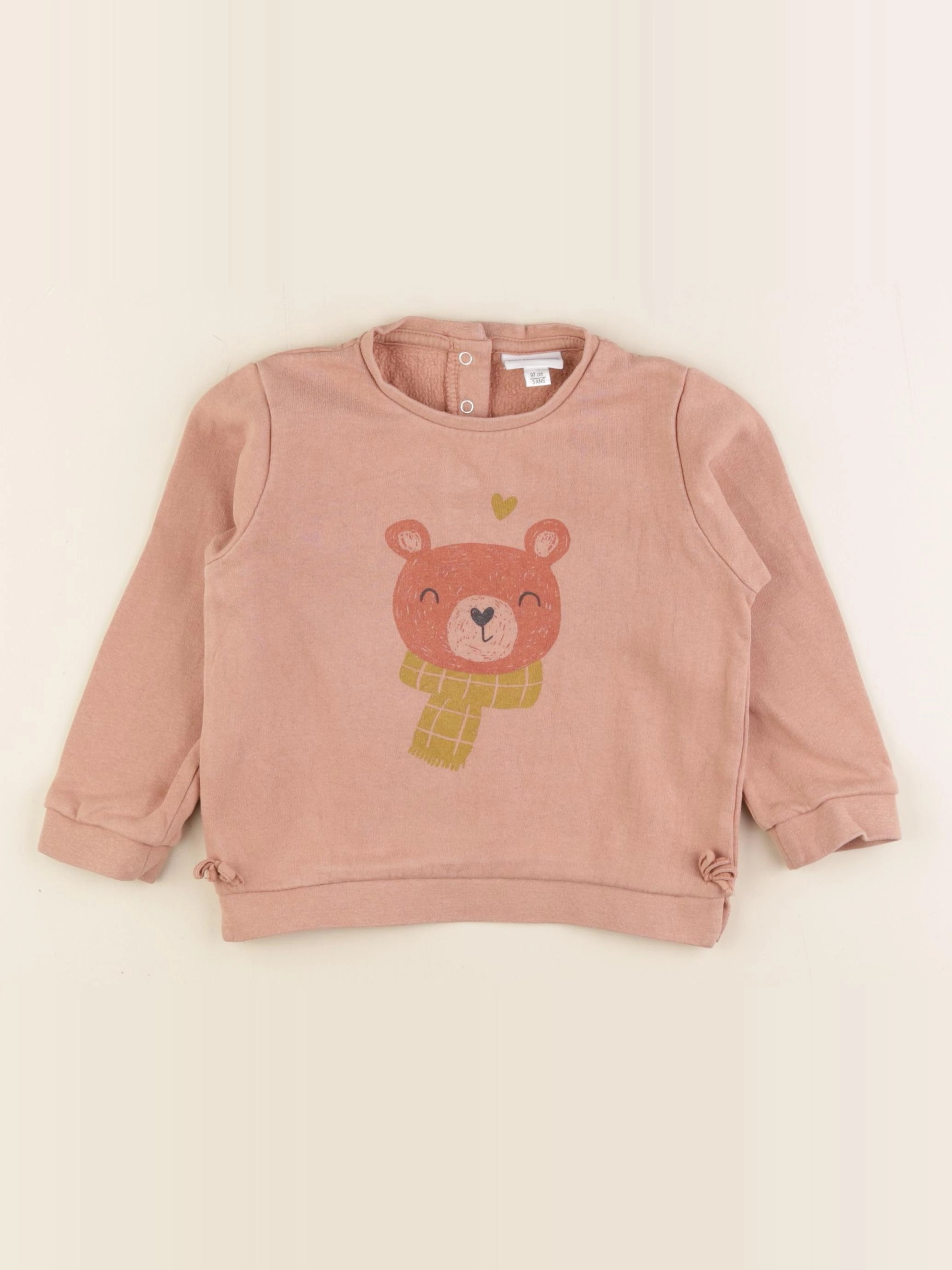 Vertbaudet - sweat orange - 3 ans
