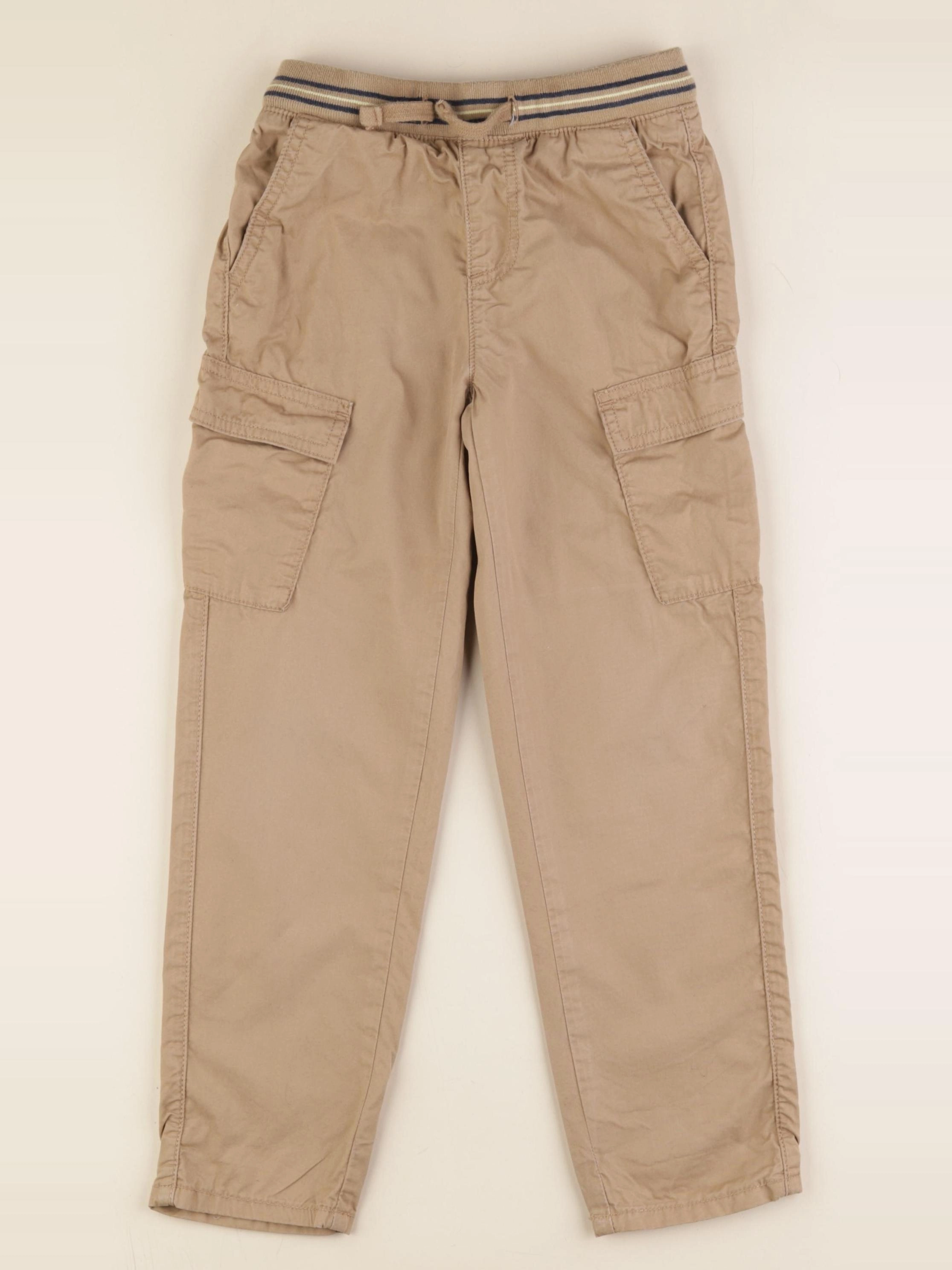 Vertbaudet - pantalon beige - 7 ans