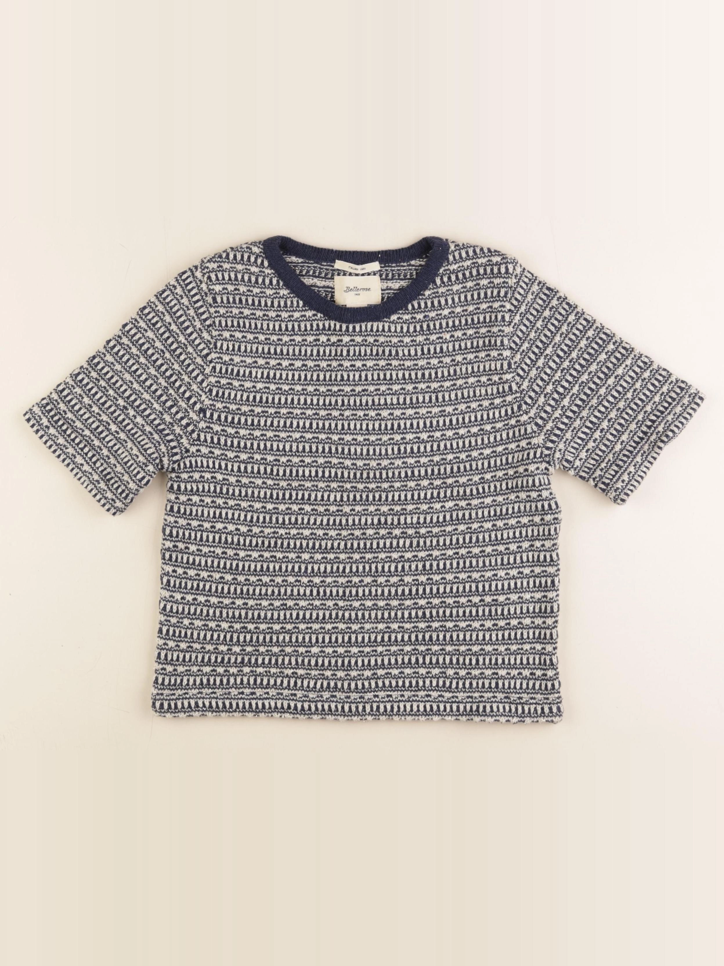 Bellerose - pull bleu, beige - 8 ans
