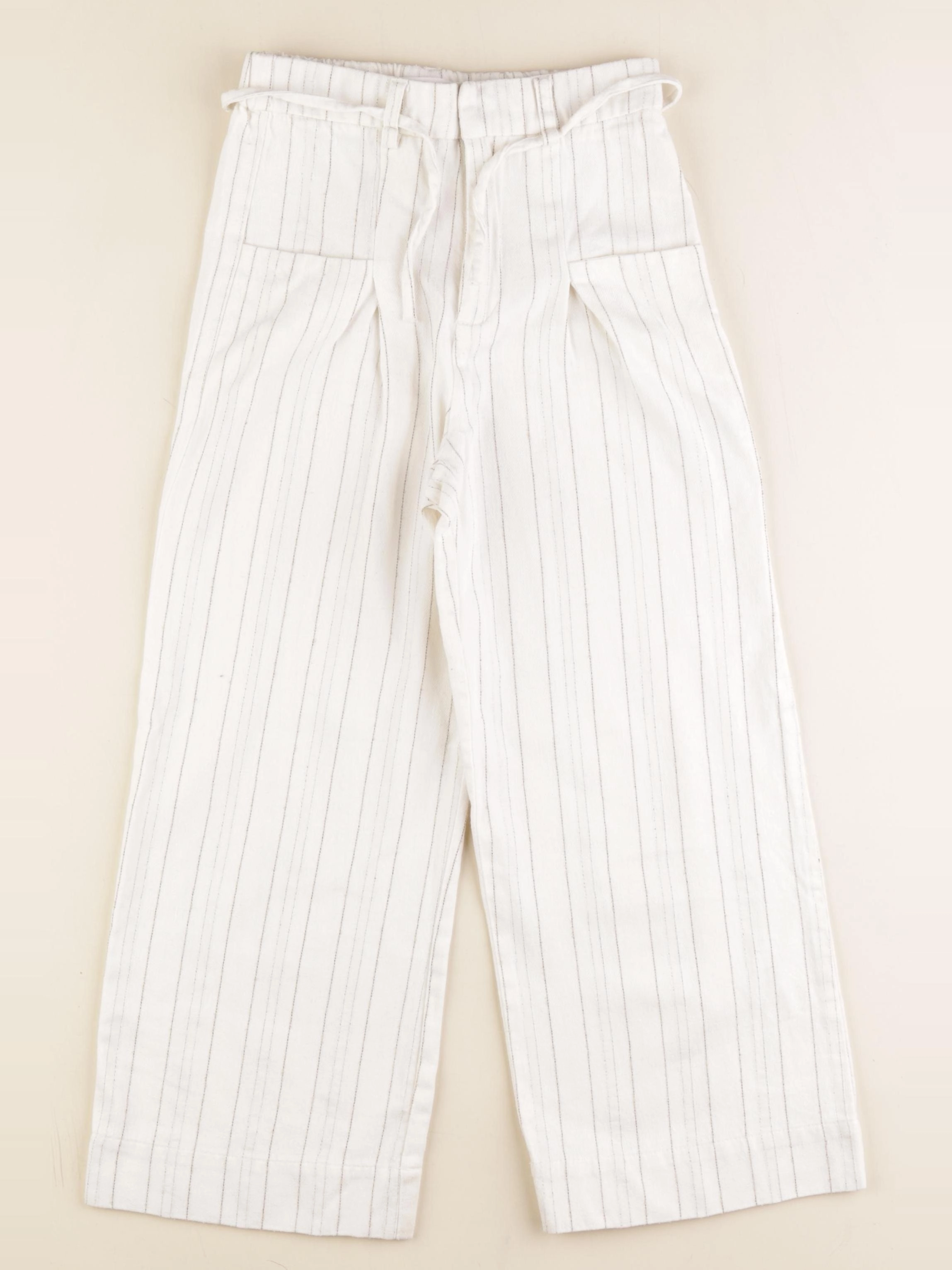 Zara - pantalon blanc, gris - 8 ans