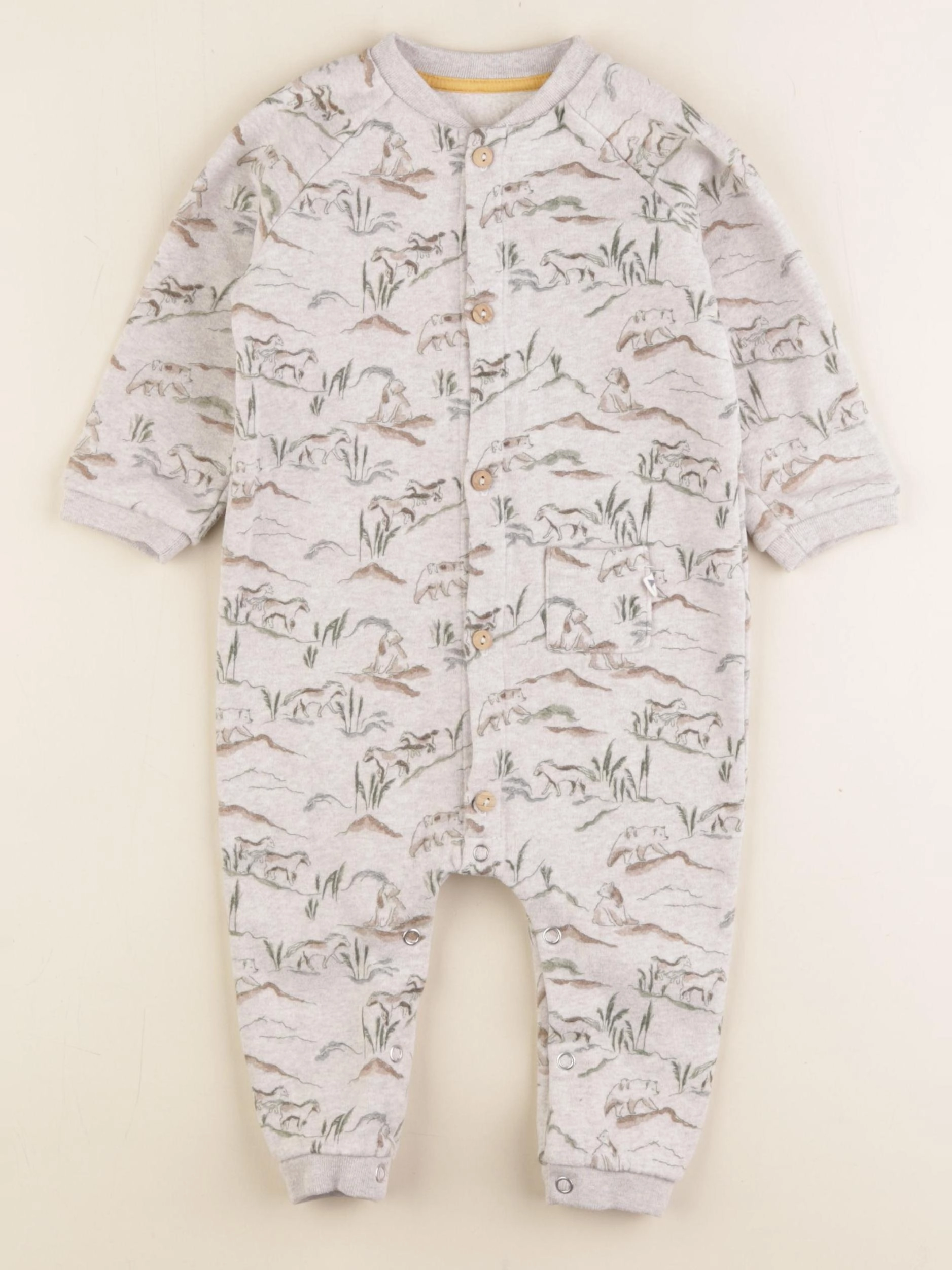 Arsène et les pipelettes - combinaison gris - 12 mois
