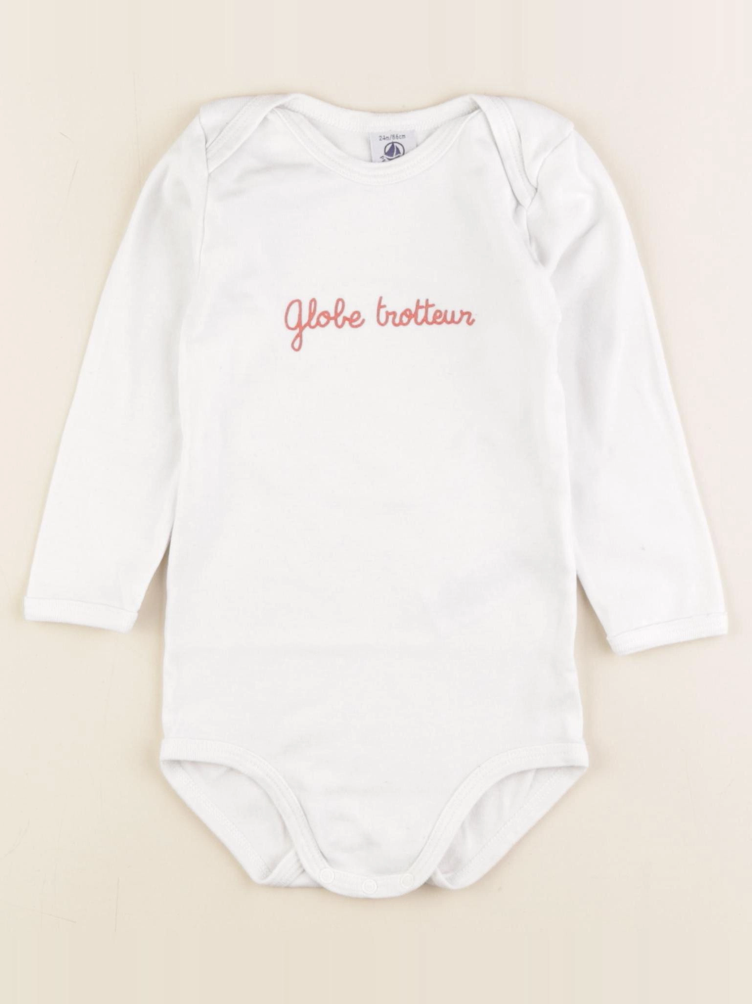 Petit Bateau - body blanc - 24 mois