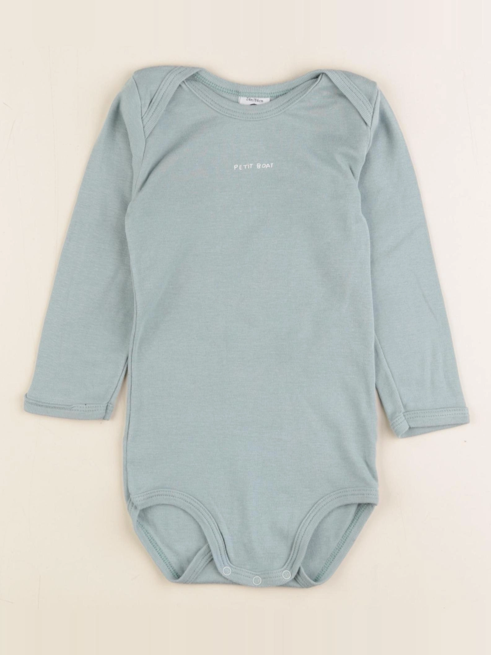 Petit Bateau - body vert - 24 mois