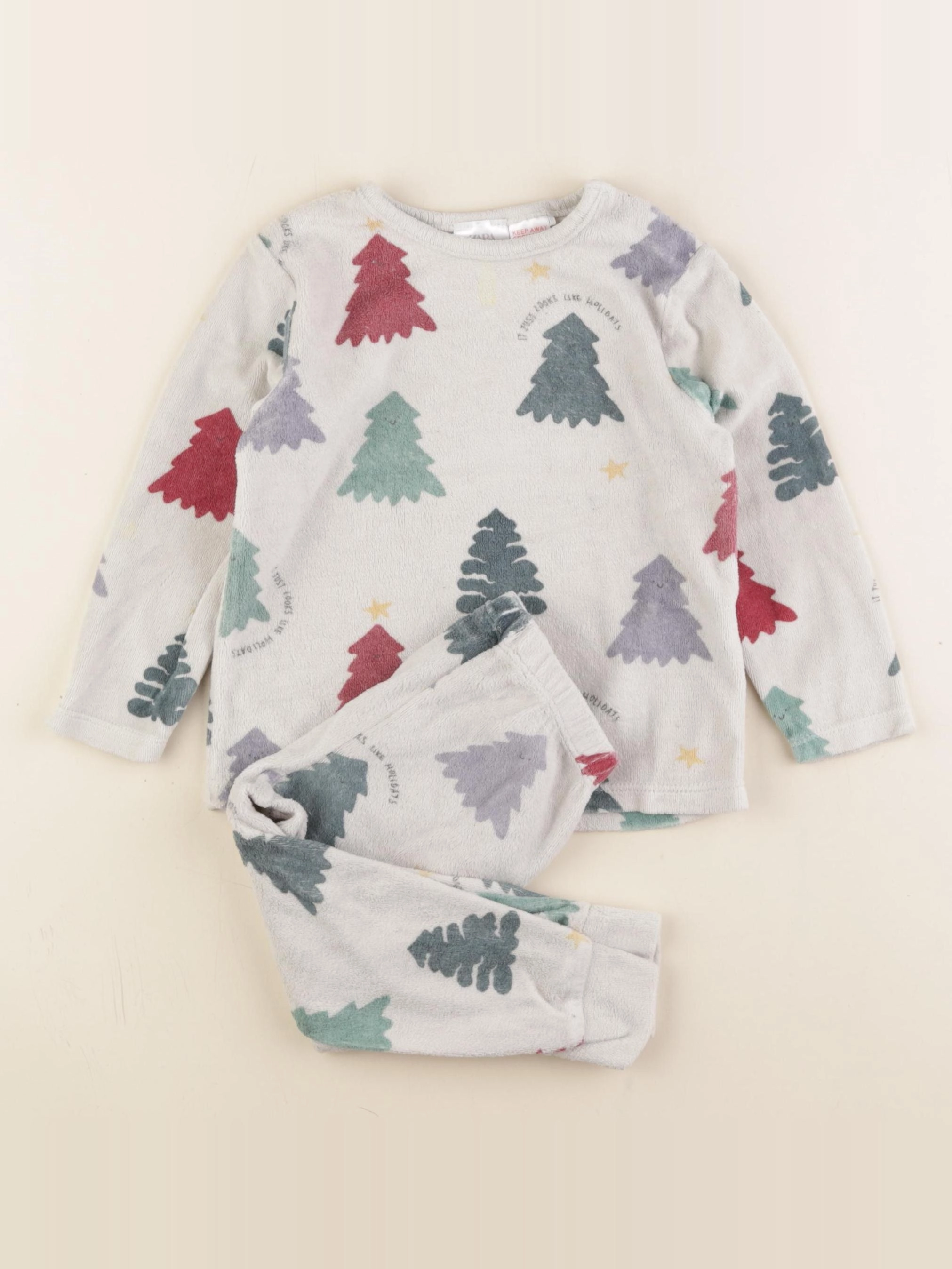 Zara - pyjama velours gris - 2 ans