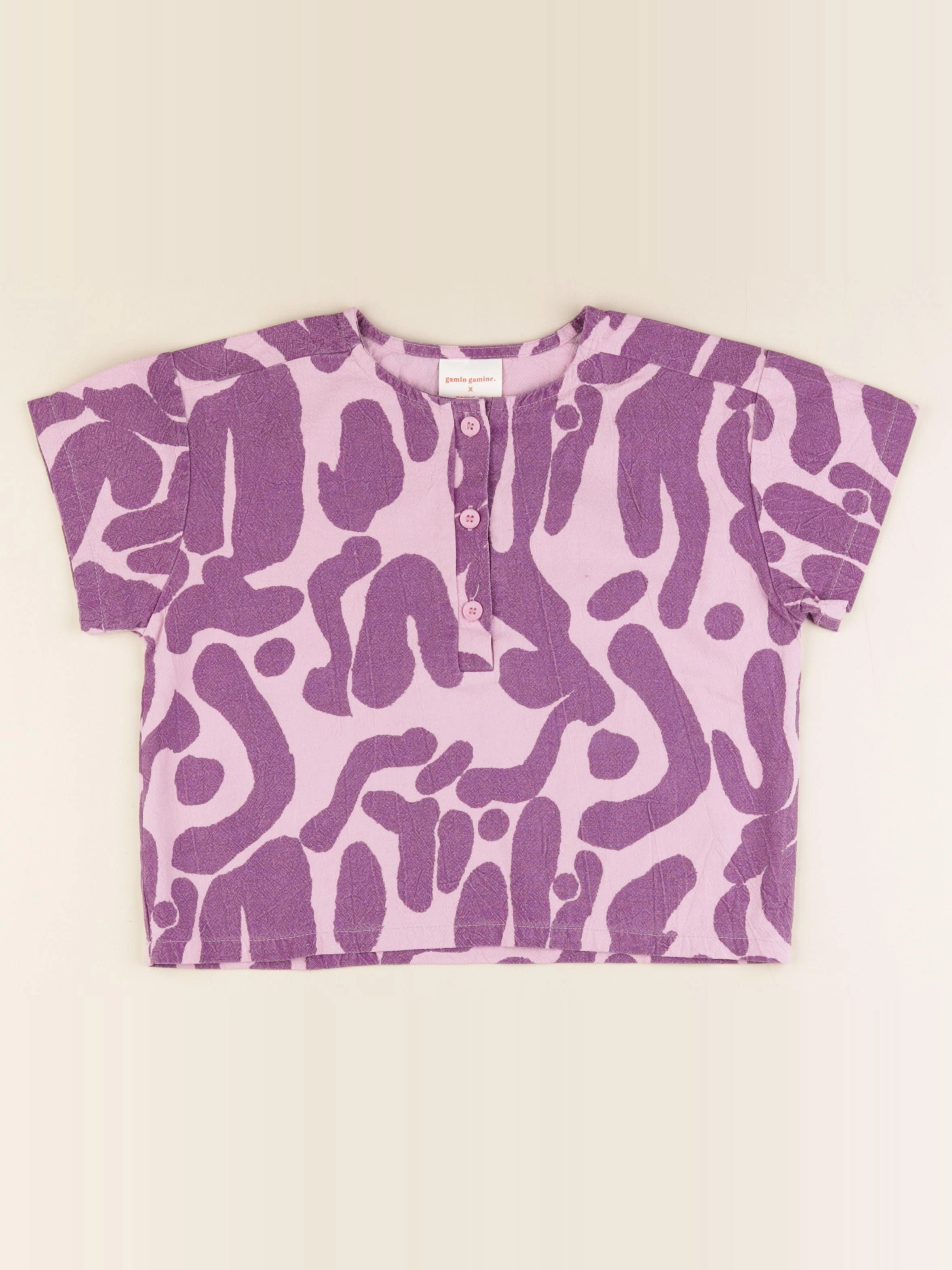 Gamin gamine - blouse violet - 3 ans