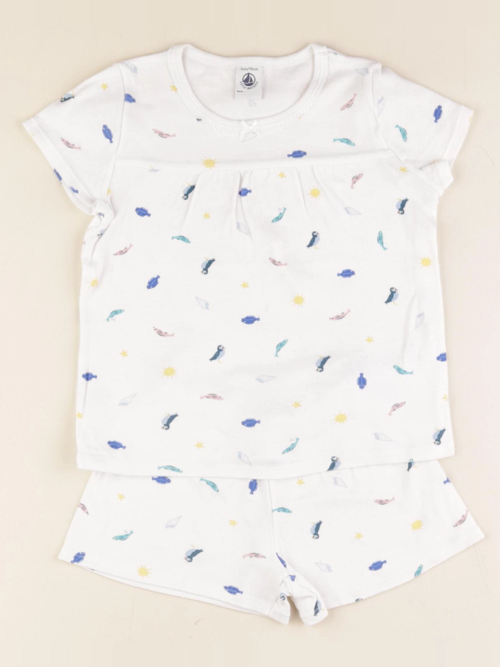 Petit Bateau - pyjama coton blanc - 3 ans