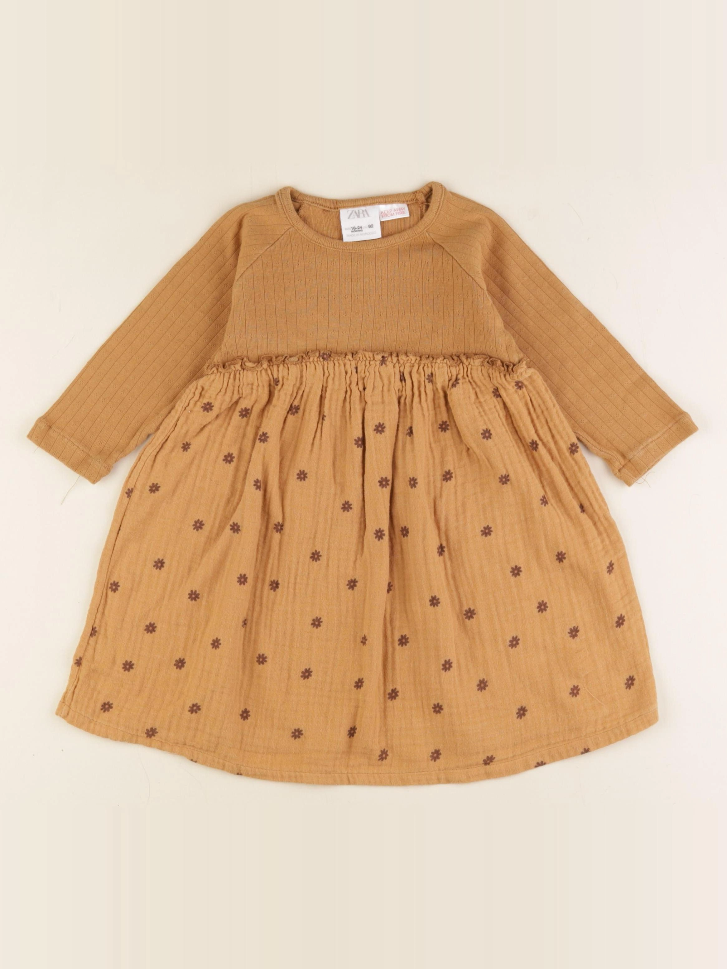 Zara - robe jaune - 18/24 mois