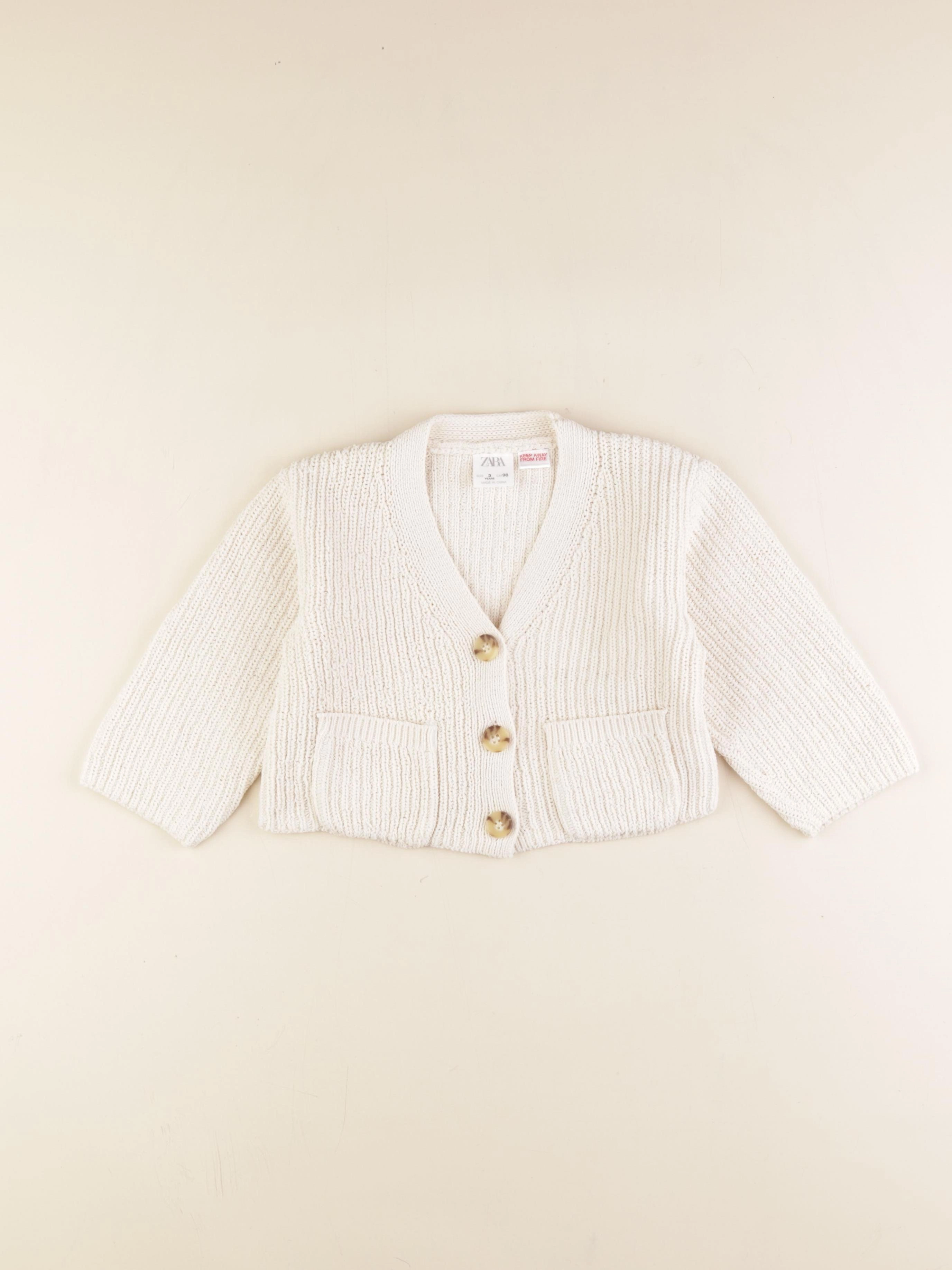 Zara - gilet blanc - 3 ans