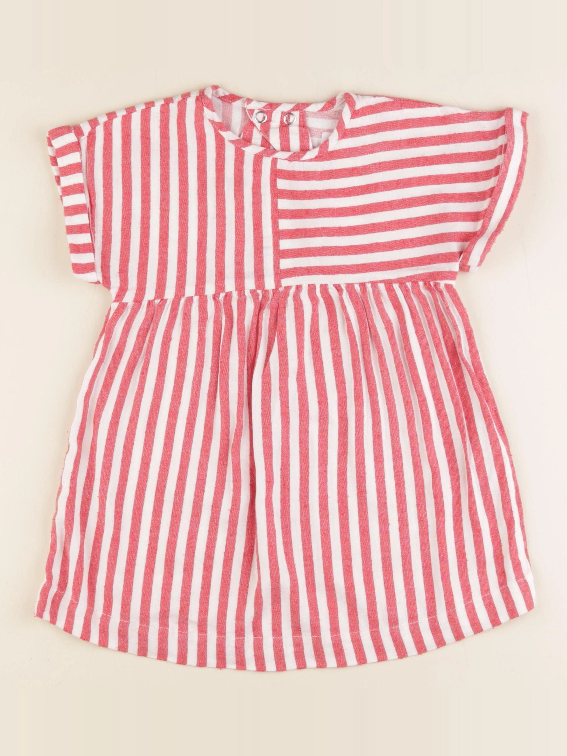 Zara - robe rouge, blanc - 2/3 ans