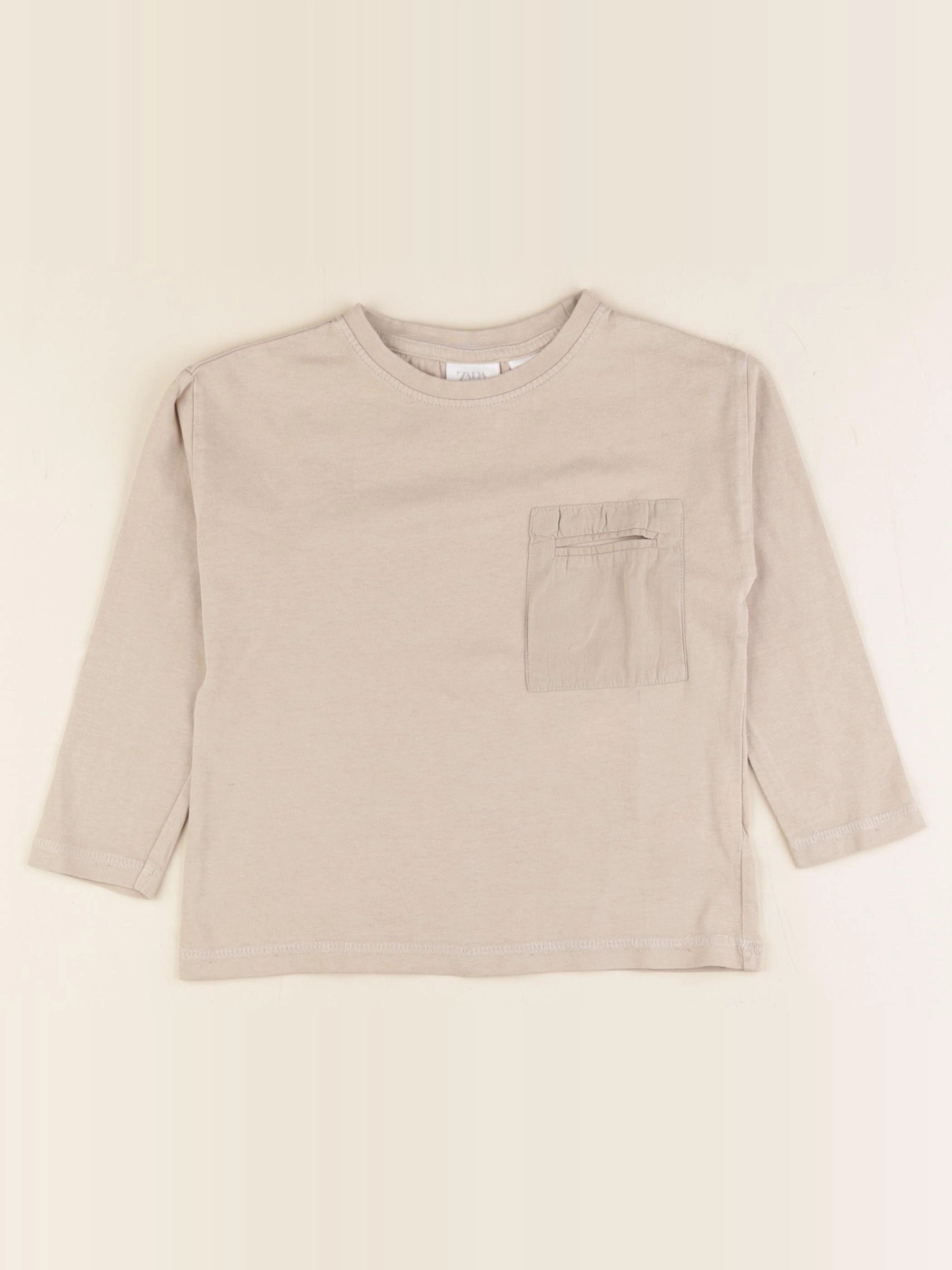 Zara - tee-shirt beige - 18/24 mois