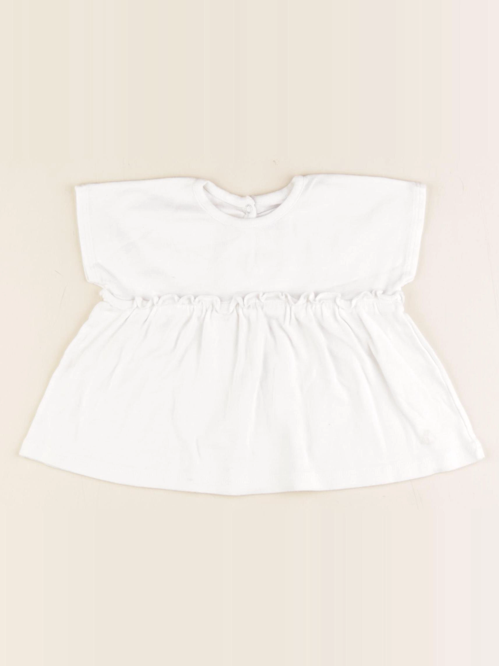 Petit Bateau - tee-shirt blanc - 12 mois