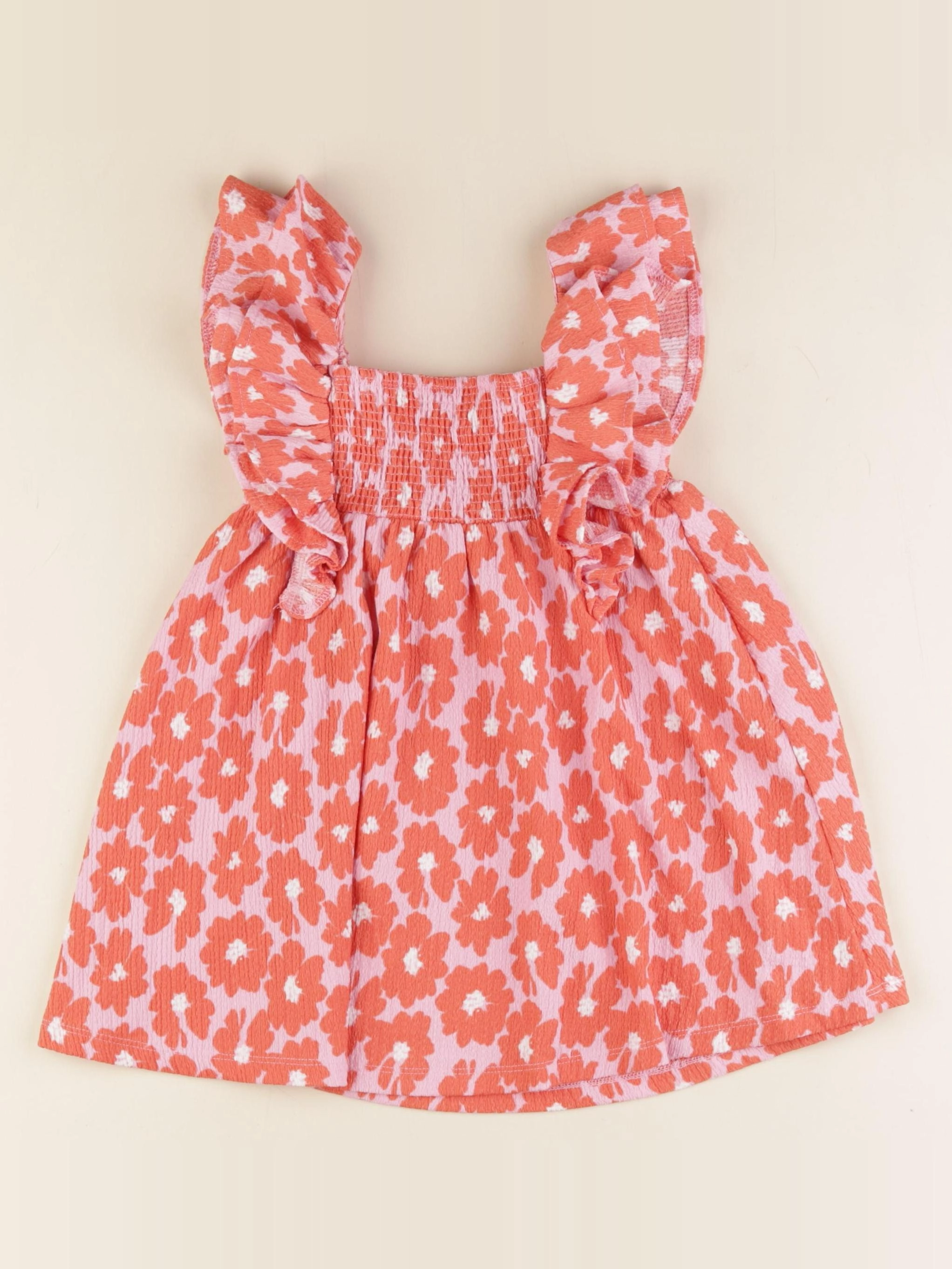 Zara - robe rose, rouge - 18/24 mois