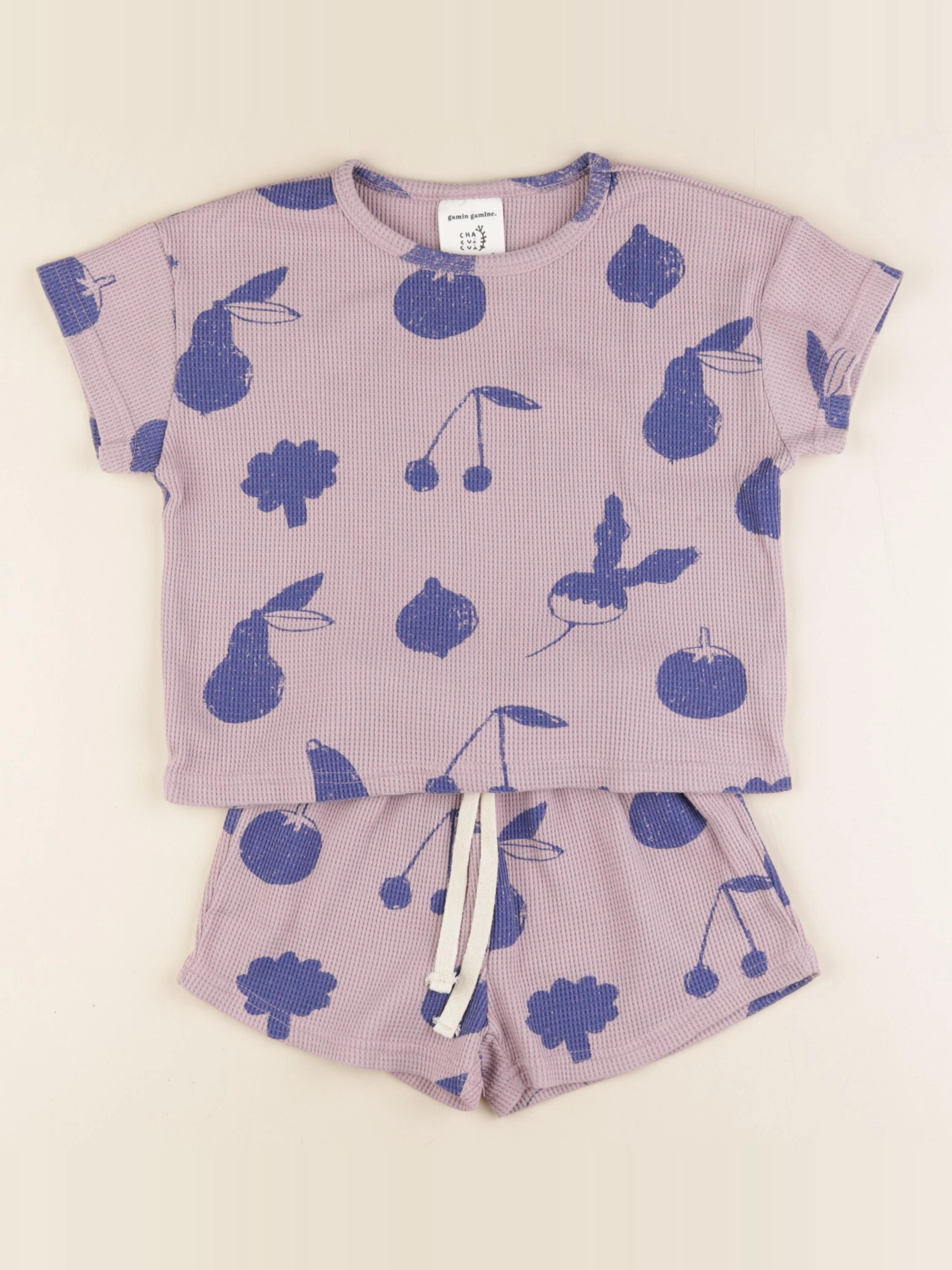 Gamin gamine - ensemble violet - 3 ans