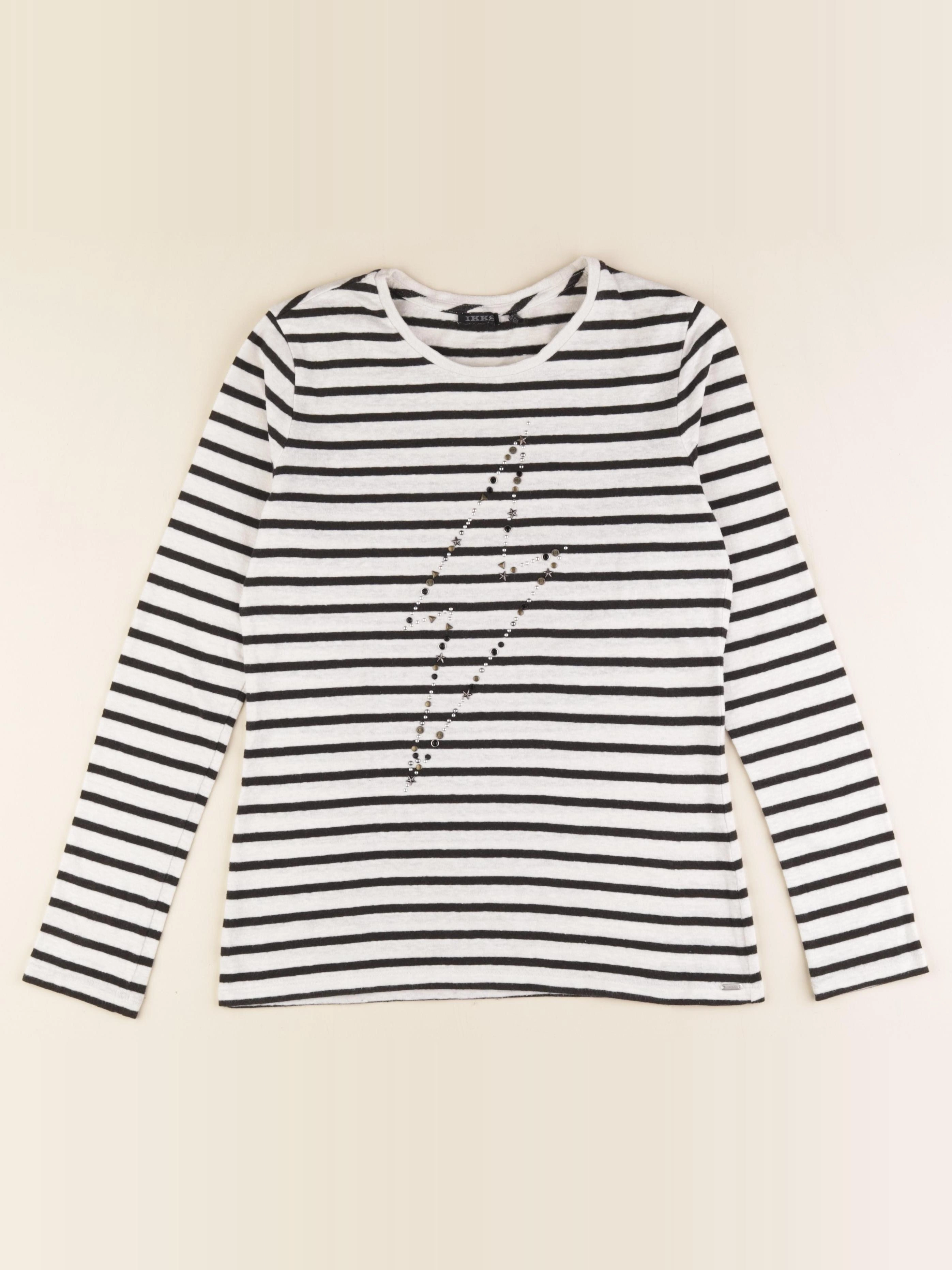 IKKS - tee-shirt blanc, noir - 12 ans