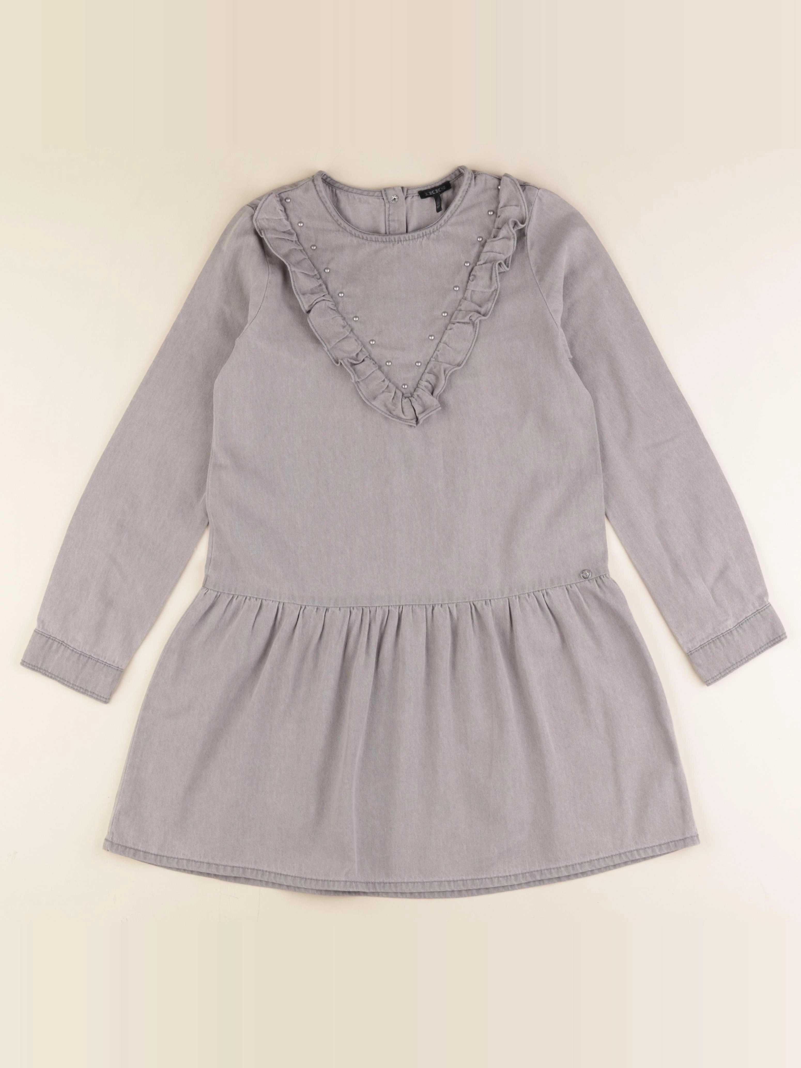 IKKS - robe gris - 10 ans