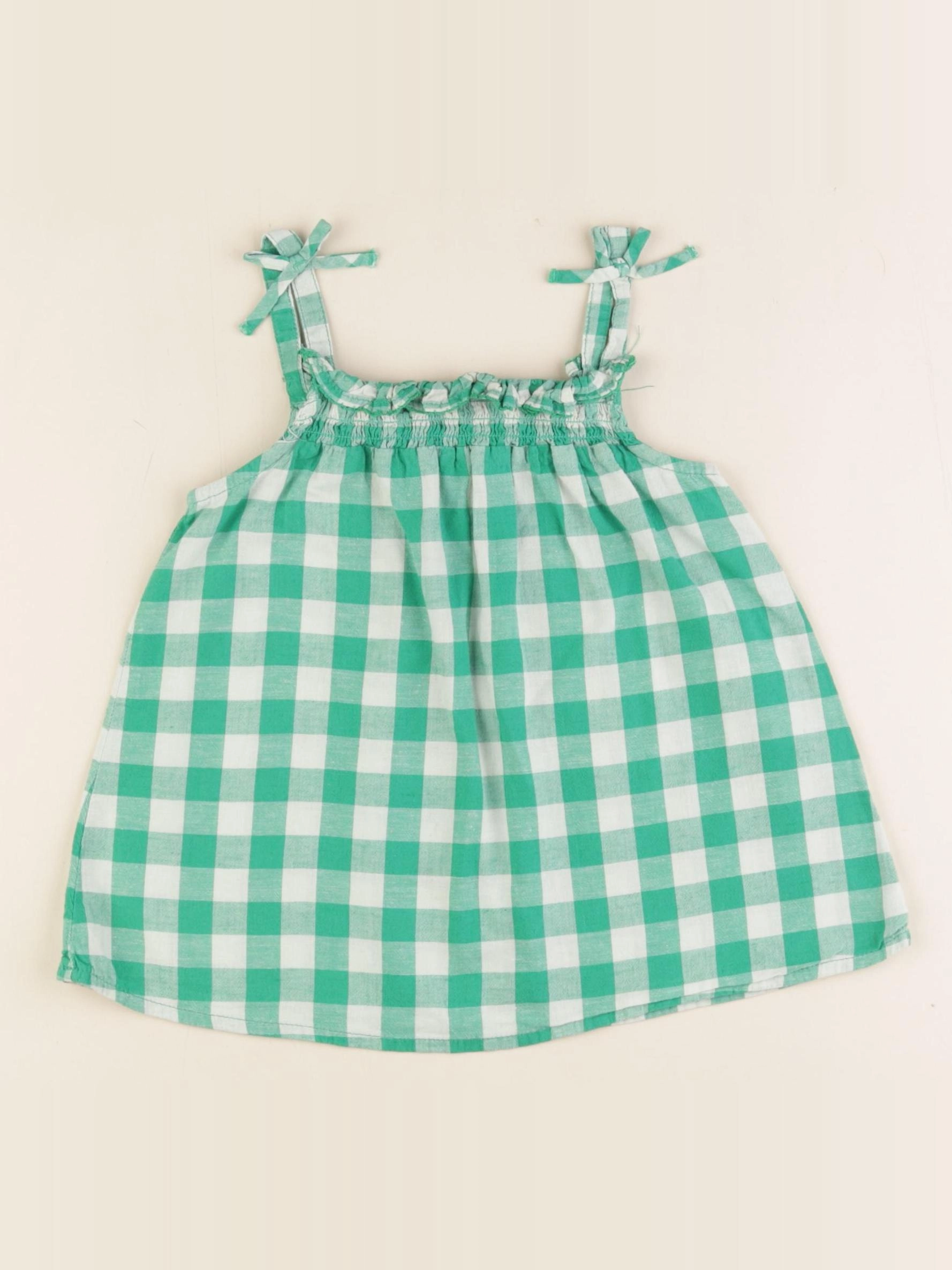 Zara - blouse vert, blanc - 3/4 ans