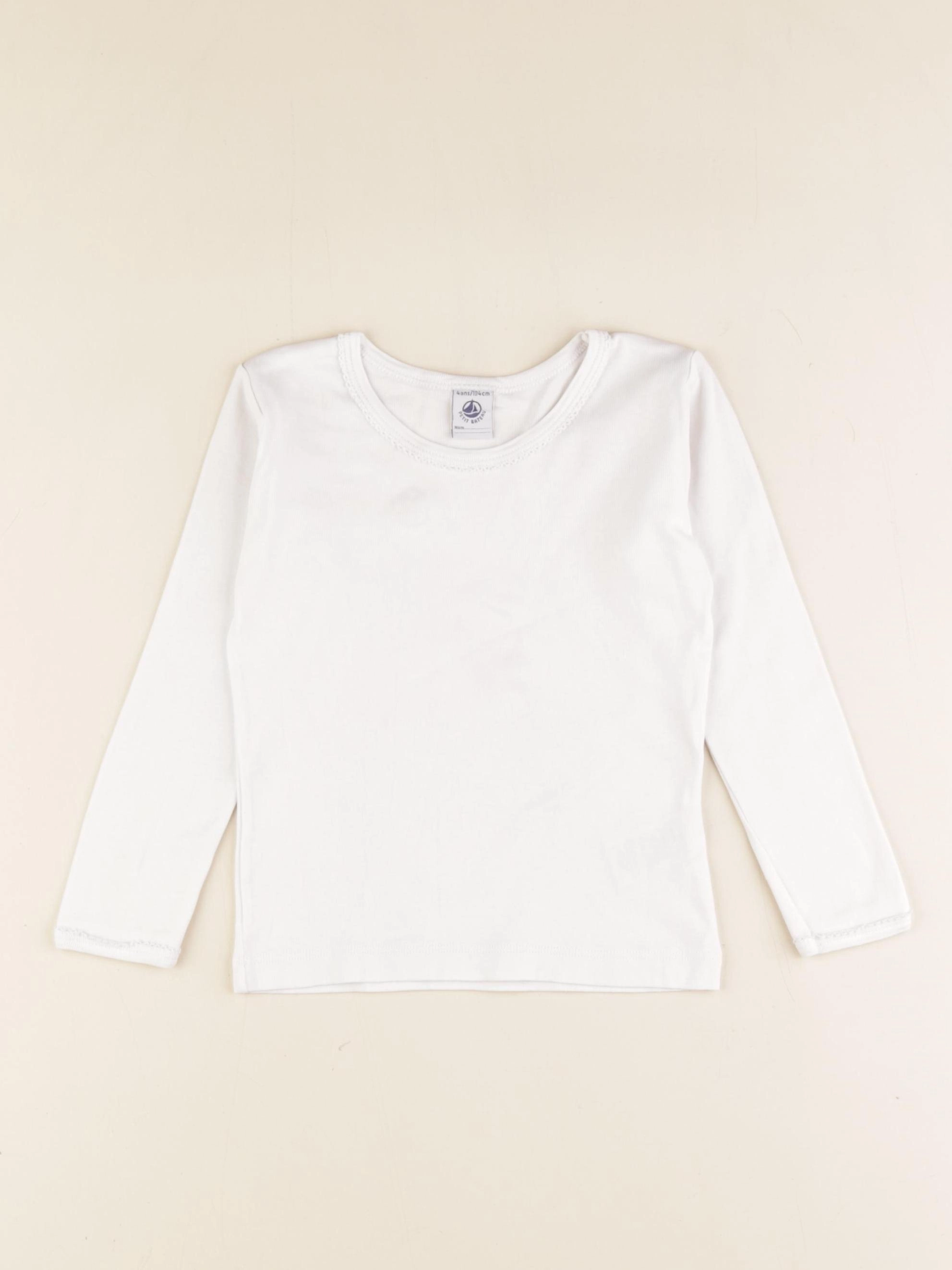 Petit Bateau - maillot de corps blanc - 4 ans