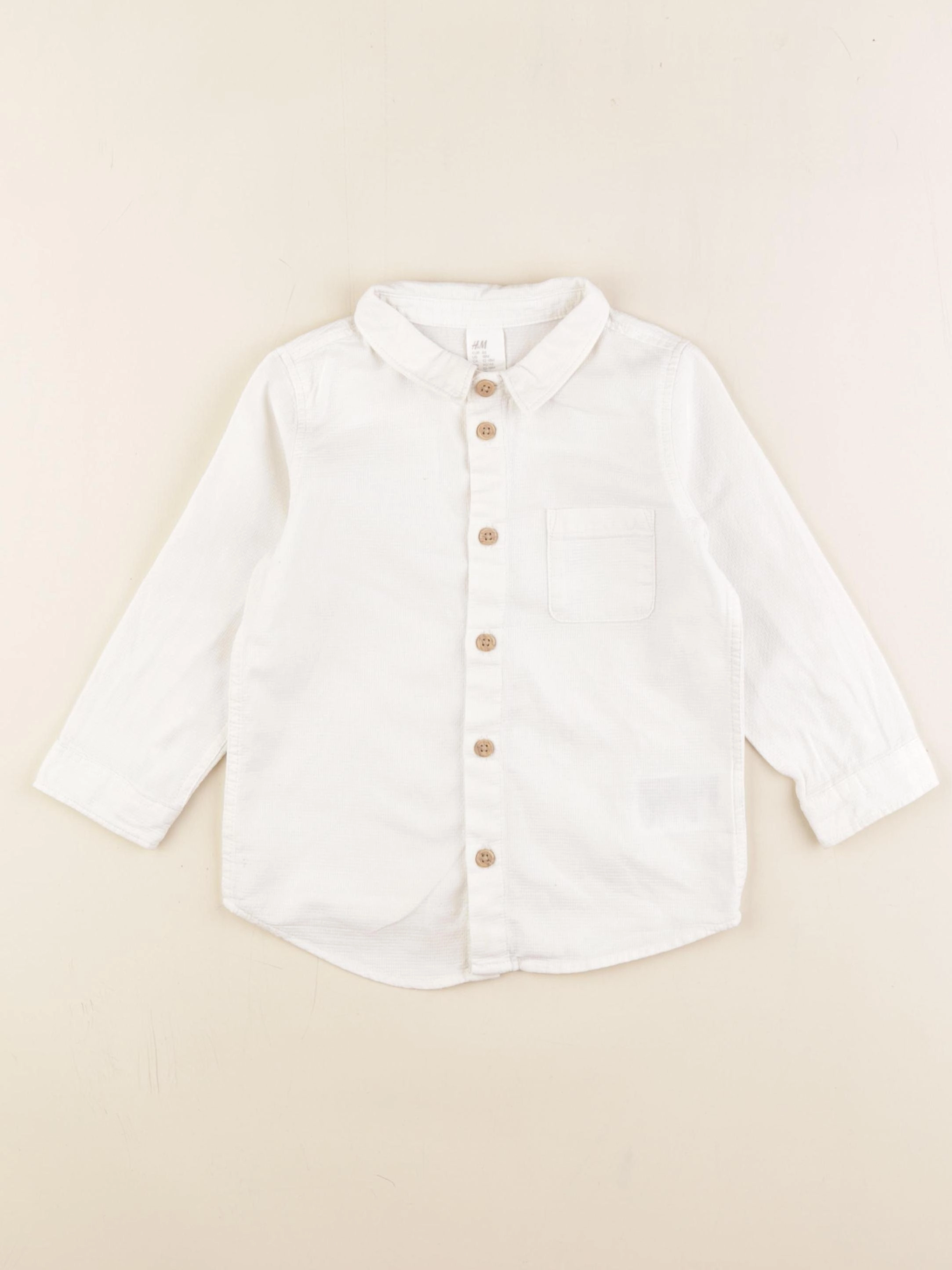 H&M - chemise blanc - 12/18 mois