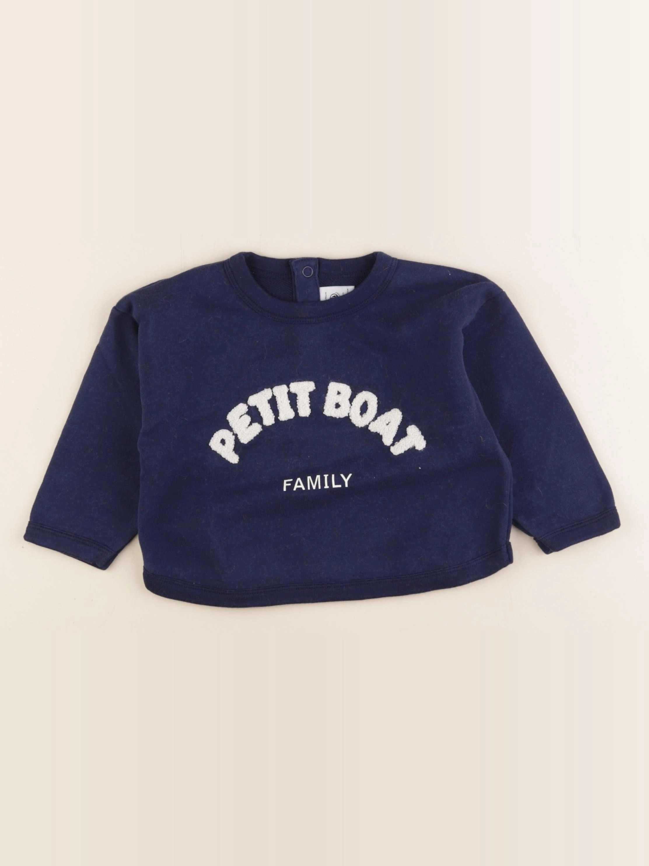 Petit Bateau - sweat bleu - 24 mois
