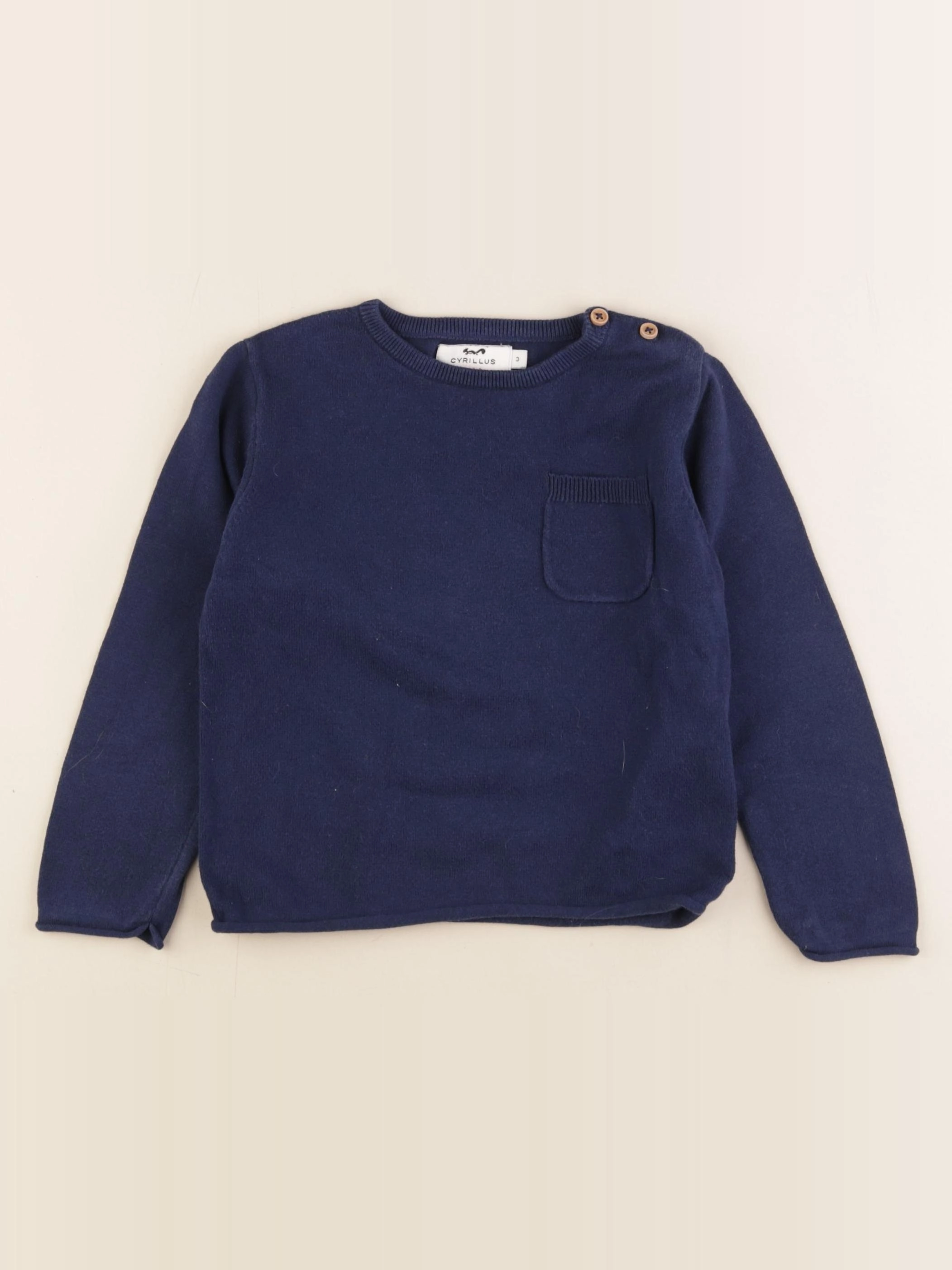 Cyrillus - pull bleu - 3 ans