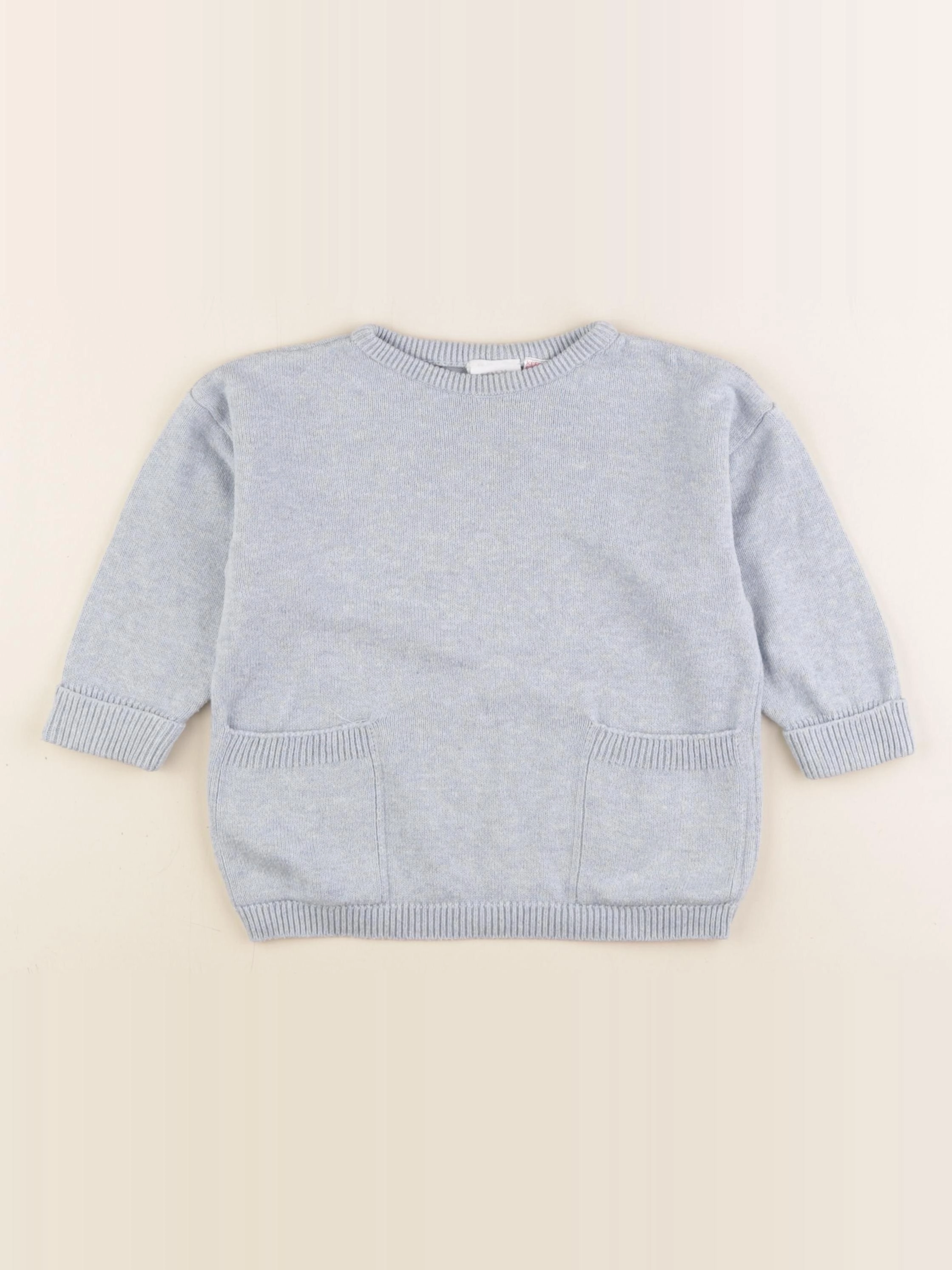Zara - pull bleu - 9/12 mois