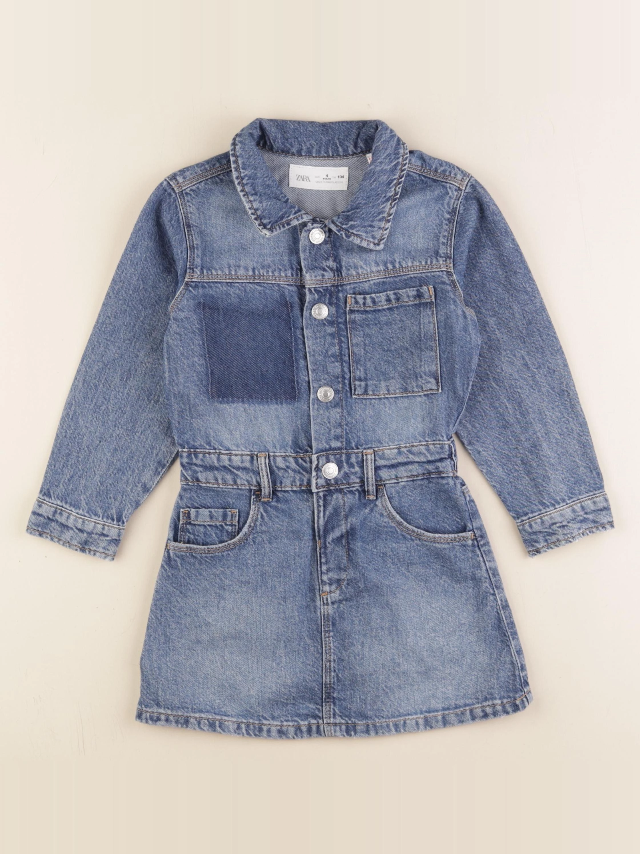 Zara - robe bleu - 4 ans