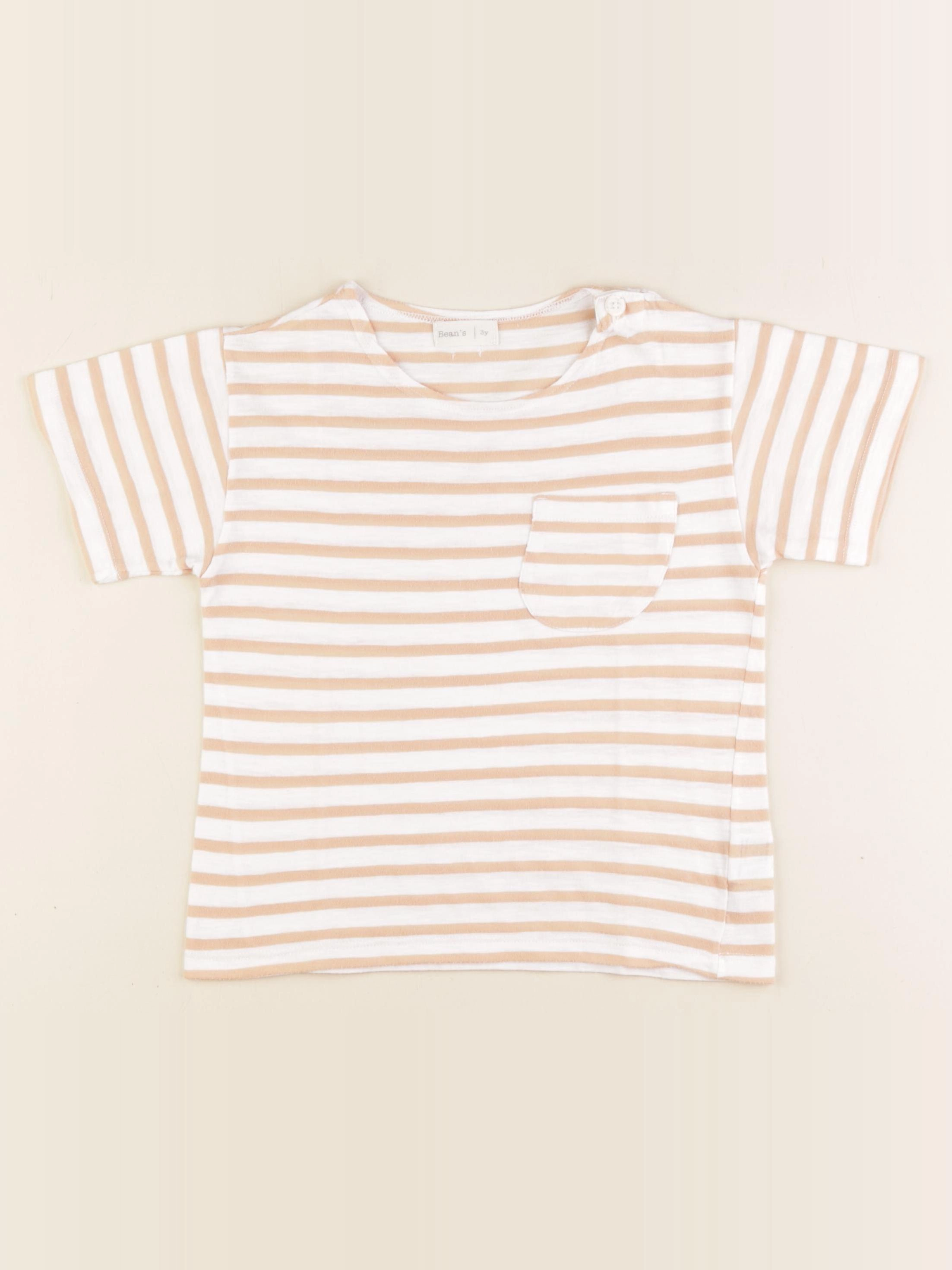 Bean's barcelona - tee-shirt blanc, orange - 3 ans
