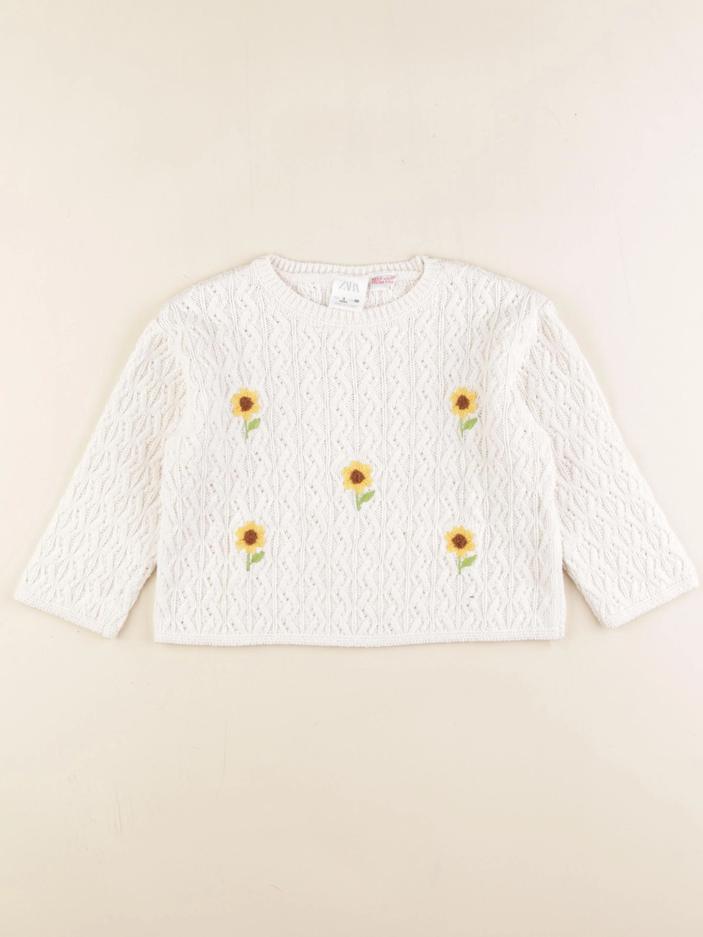 Zara - pull beige, jaune - 3 ans