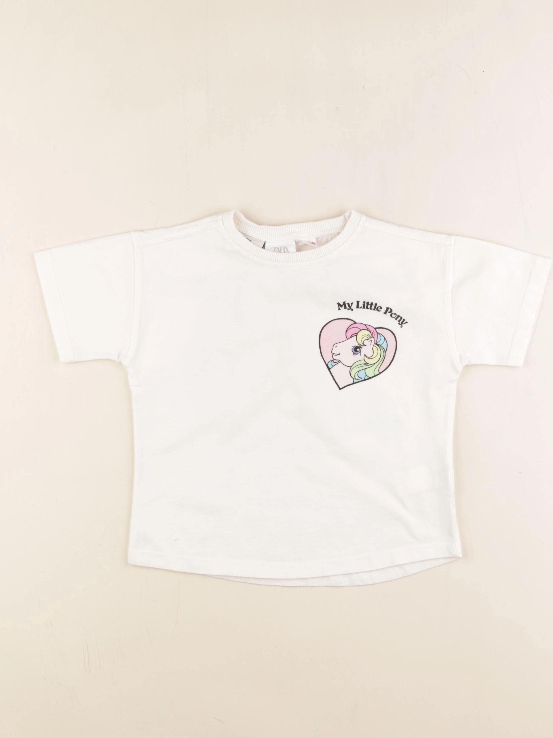Zara - tee-shirt imprimé au dos blanc - 3 ans