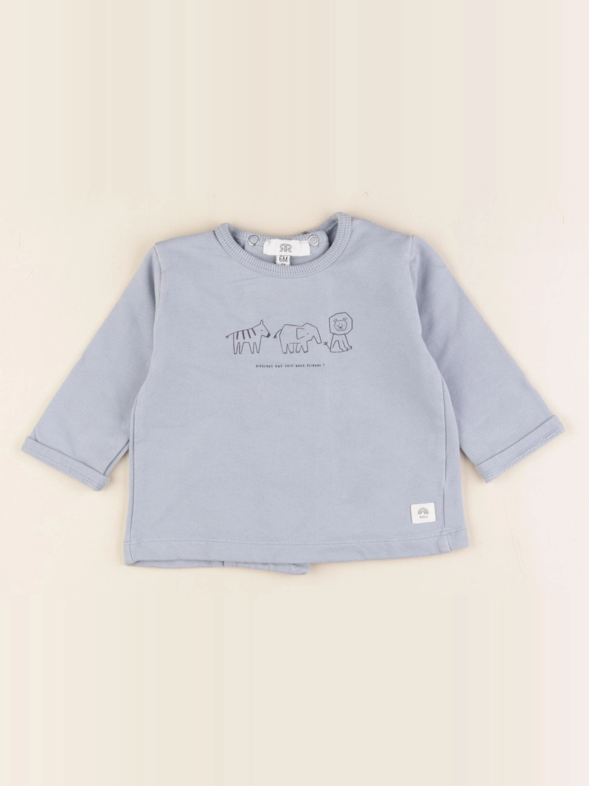 La Redoute - sweat bleu - 6 mois