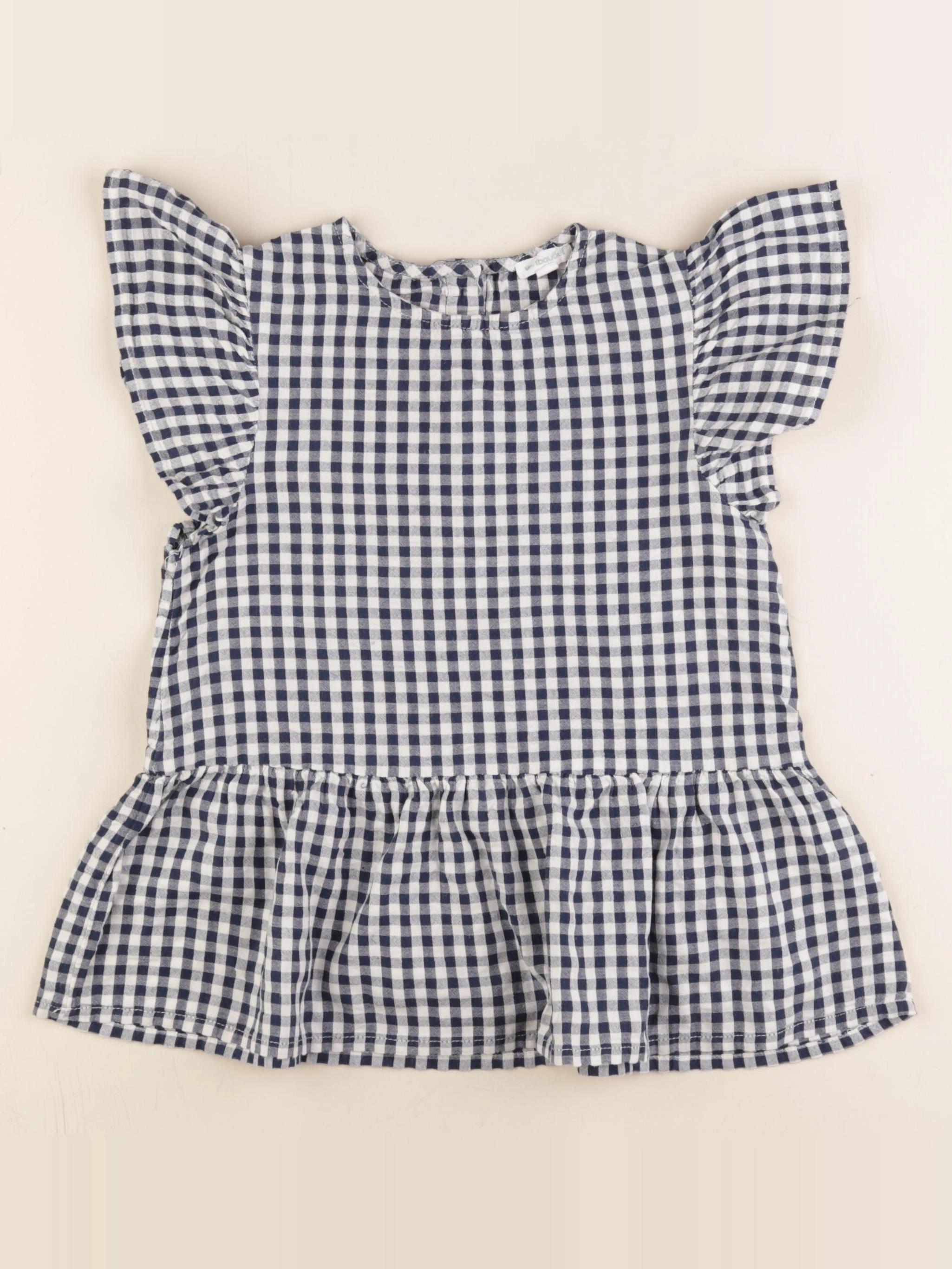 Vertbaudet - blouse blanc, noir - 8 ans