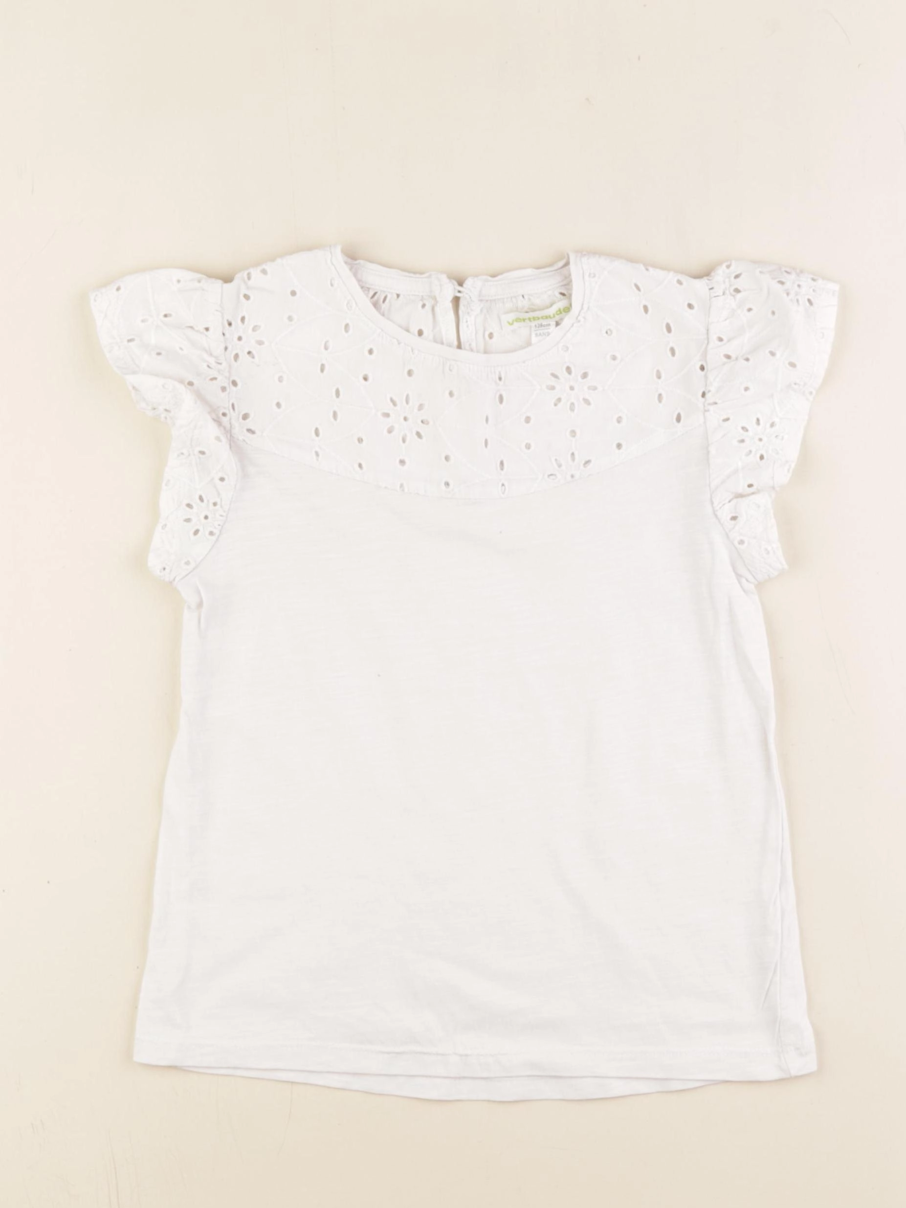 Vertbaudet - tee-shirt blanc - 8 ans