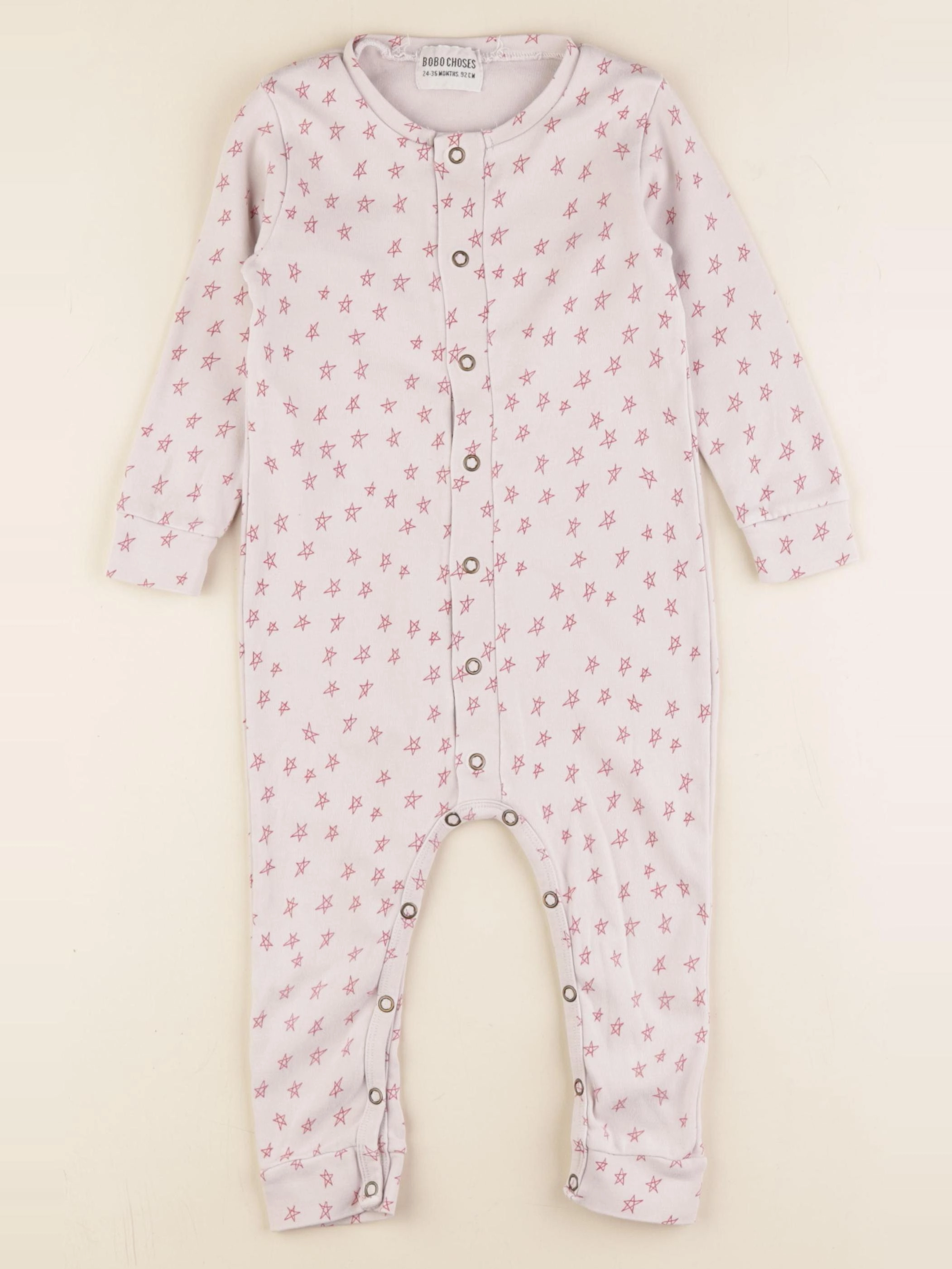 Bobo Choses - pyjama coton beige, rose - 24/36 mois
