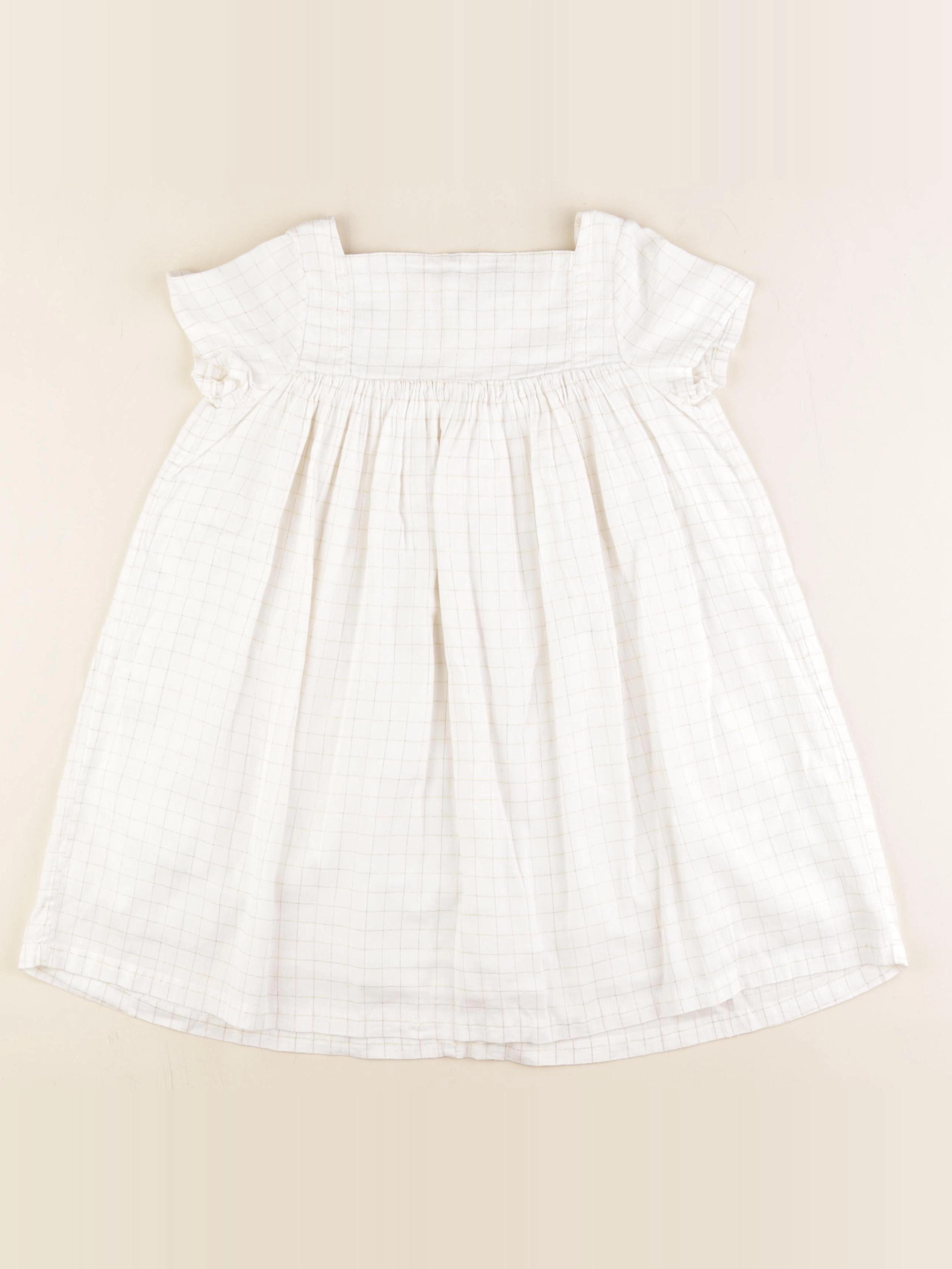 Bonton - robe blanc, or - 6 ans