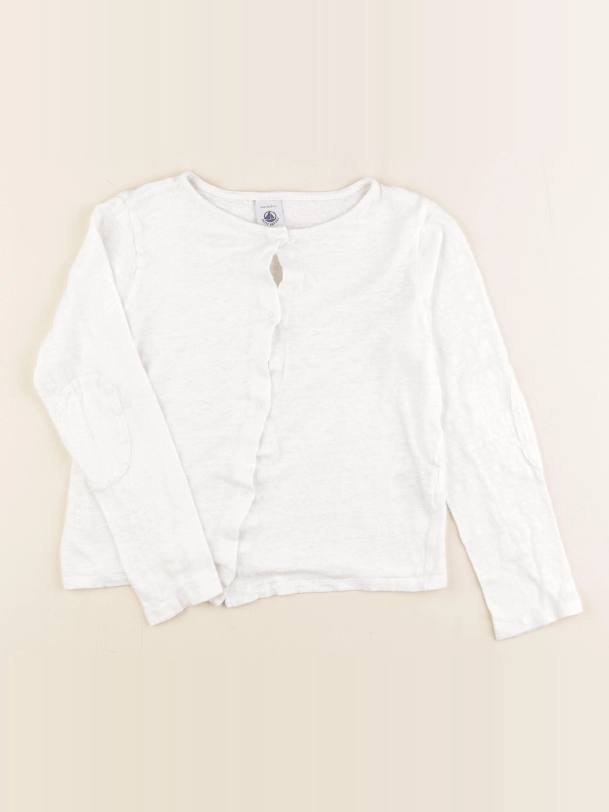 Petit Bateau - tee-shirt blanc - 8 ans