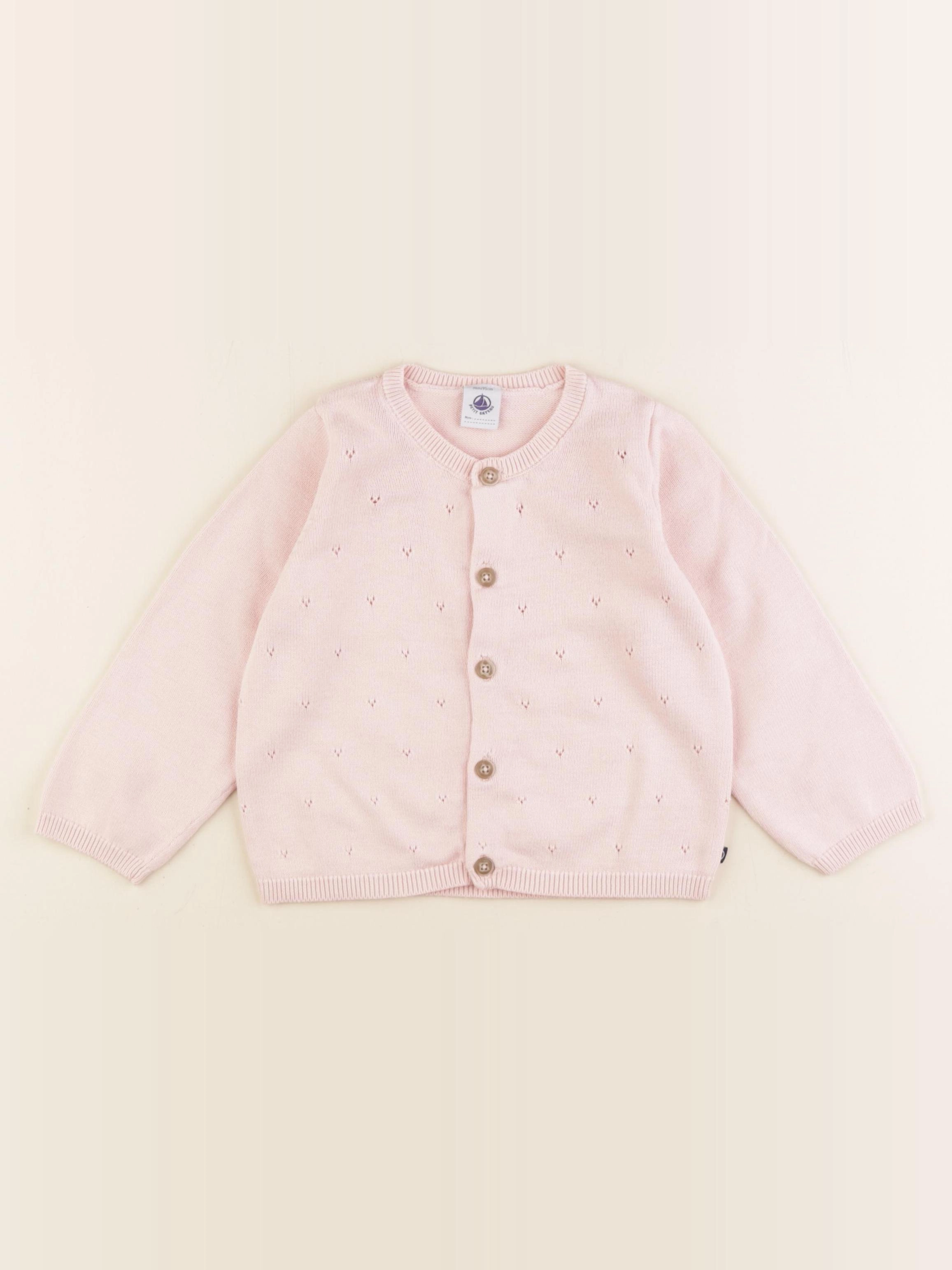 Petit Bateau - gilet rose - 36 mois