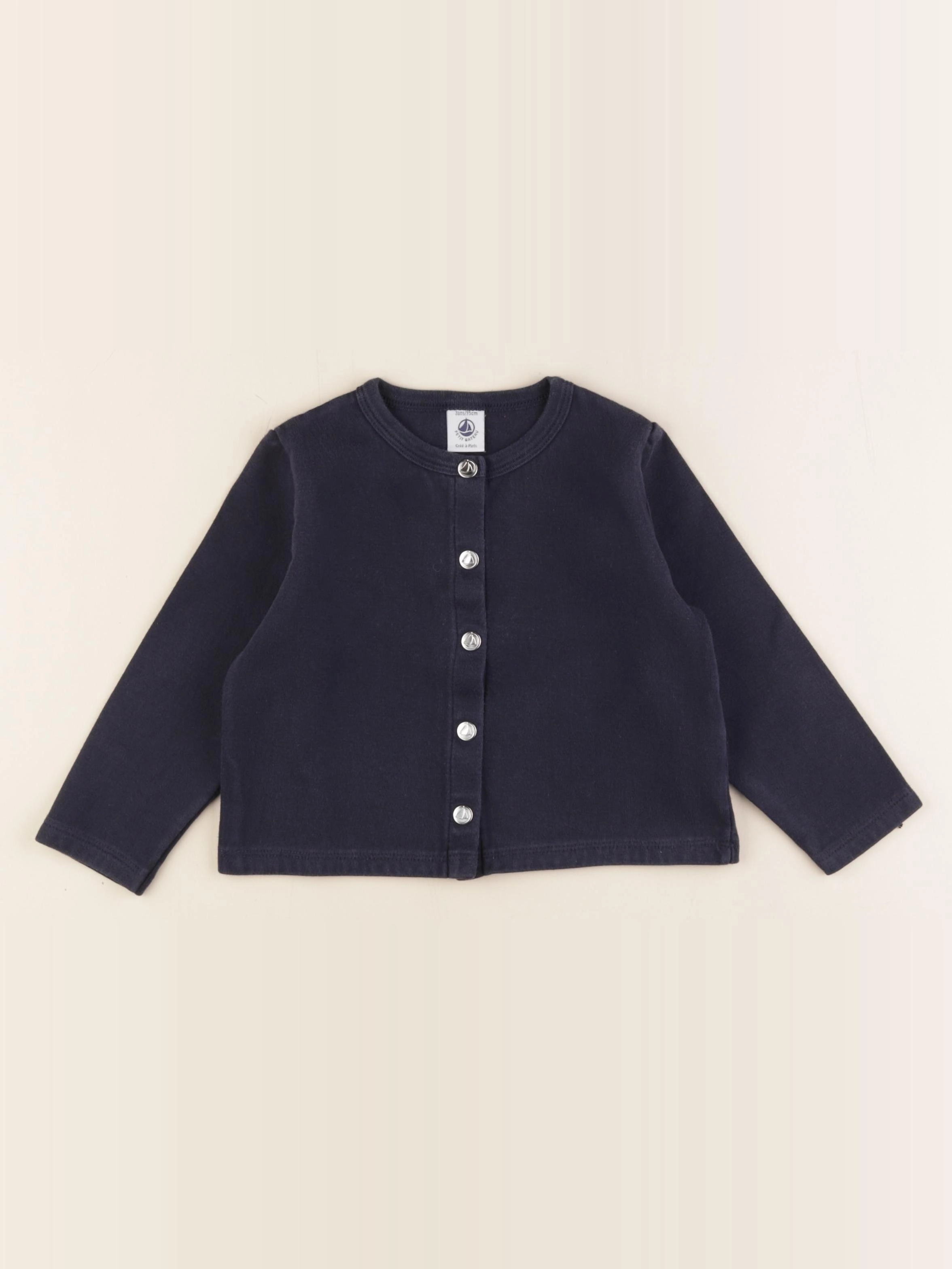 Petit Bateau - sweat bleu - 3 ans