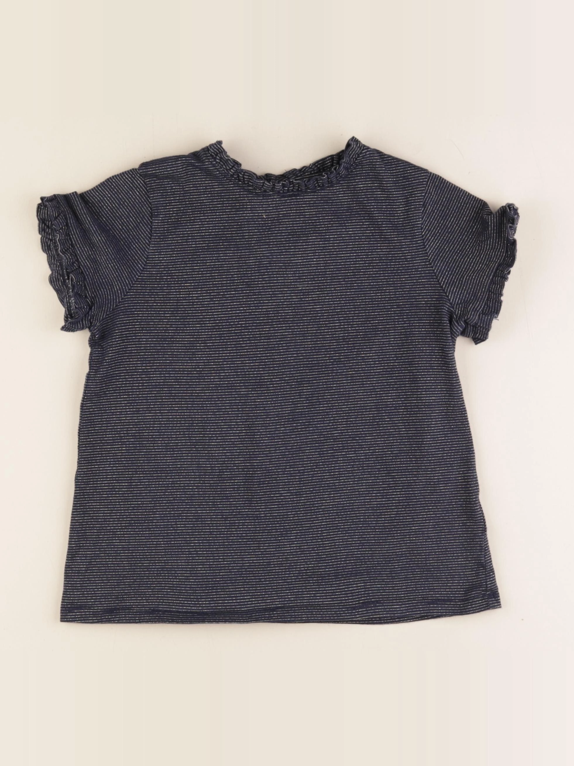 Vertbaudet - tee-shirt bleu, or - 8 ans
