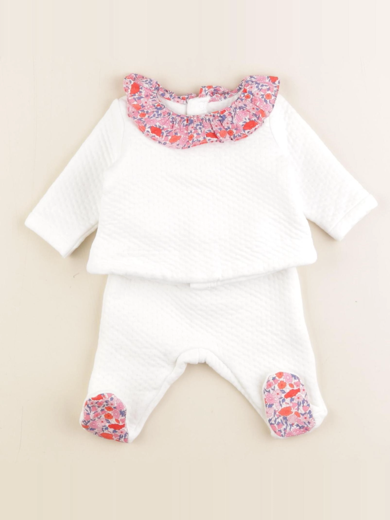 Jacadi - ensemble blanc - 1 mois