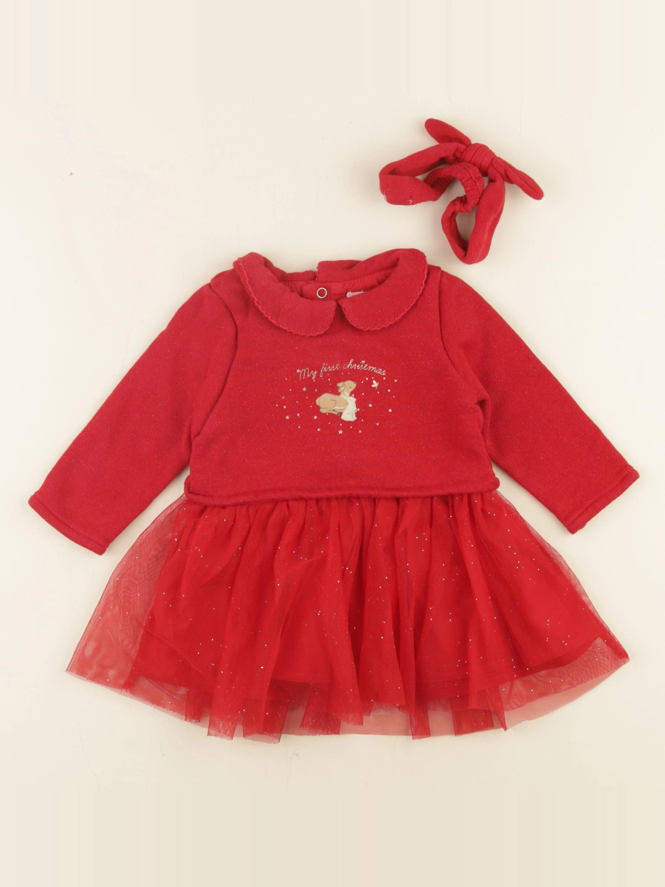 Vertbaudet - robe rouge - 6 mois