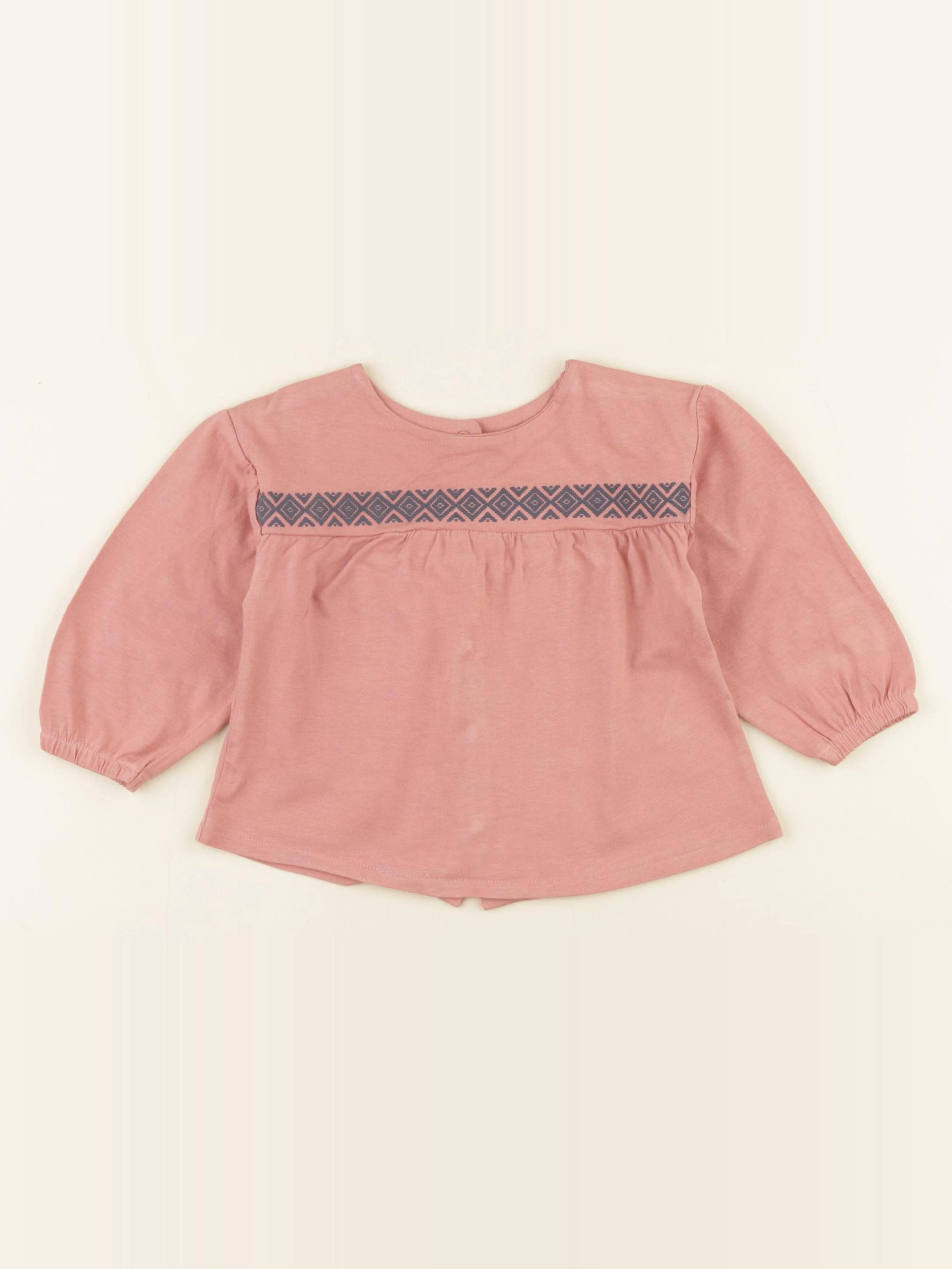Vertbaudet - tee-shirt rose - 9 mois