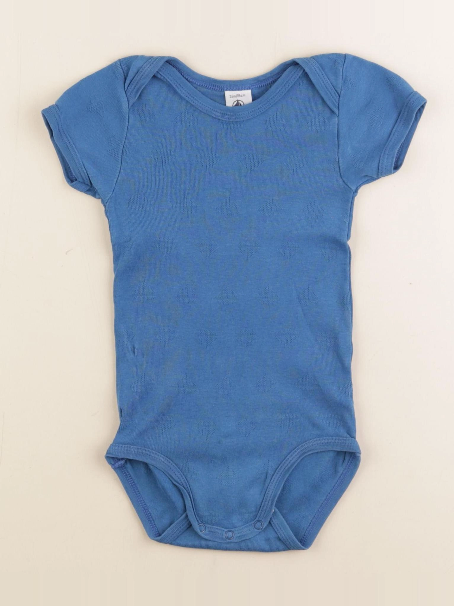 Petit Bateau - body bleu - 24 mois