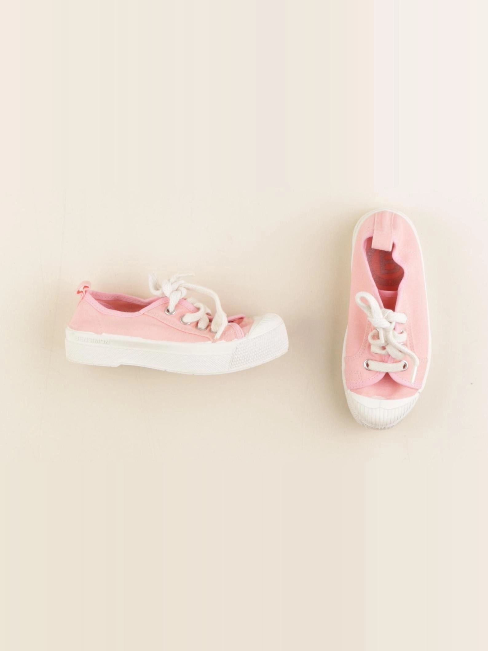 Bensimon - tennis à scratch/ lacets rose - pointure 27